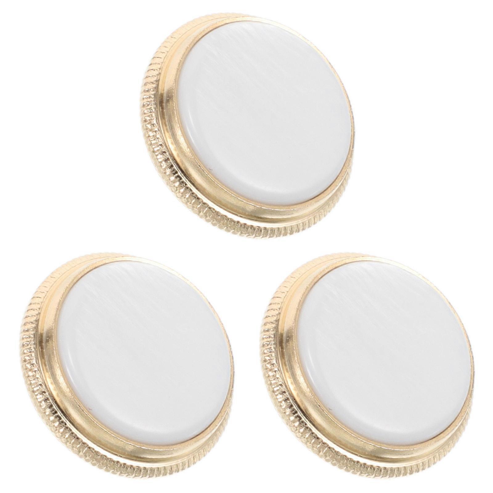3pcs Trumpet Valve Caps Replacement, Lightweight Finger Buttons, Durable Shell Inlay Accessories for Trumpet, Enhance Sound Quality and Portability