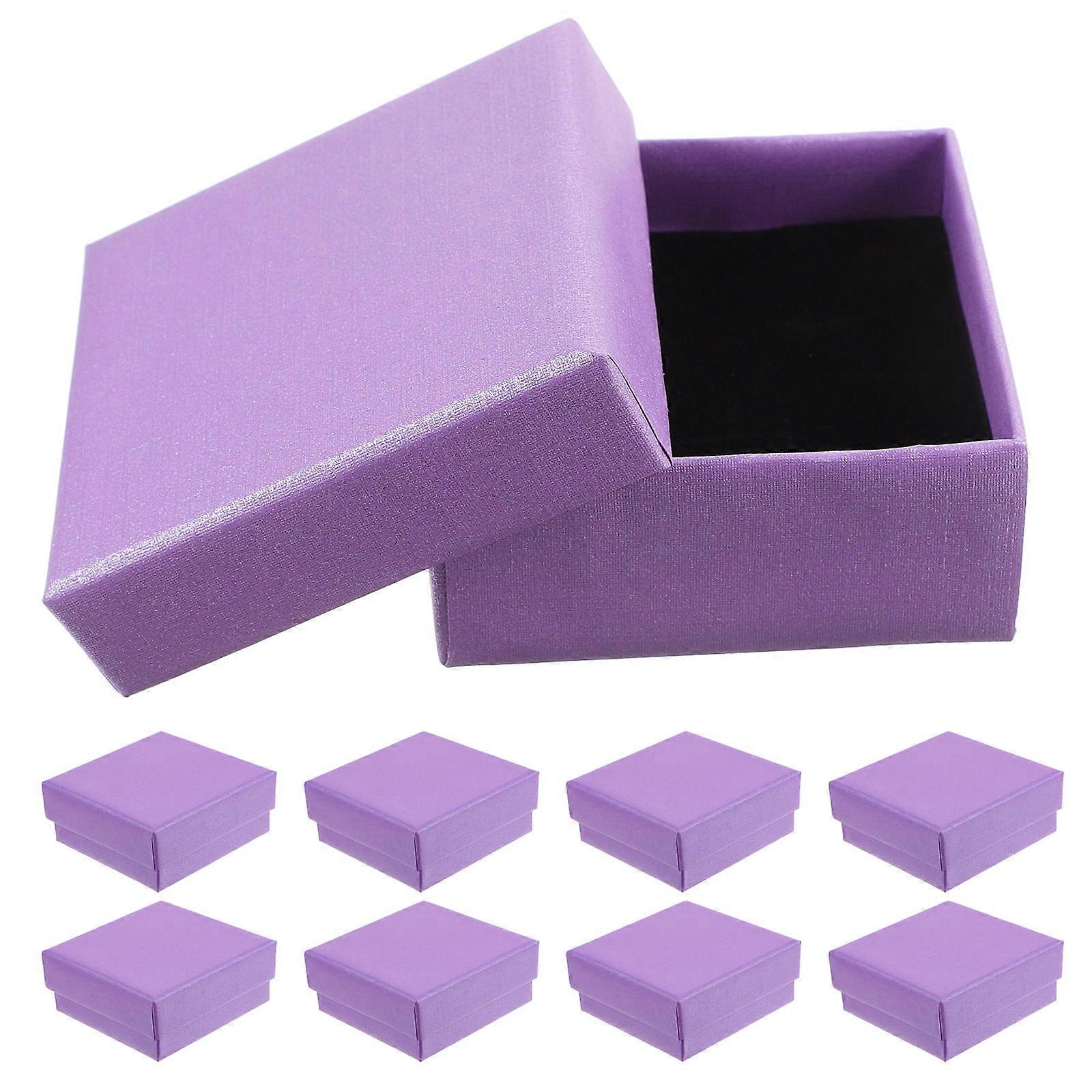 Small Boxes For Packaging Jewelry present Boxes Display Home Use Paper Violet 12Pcs