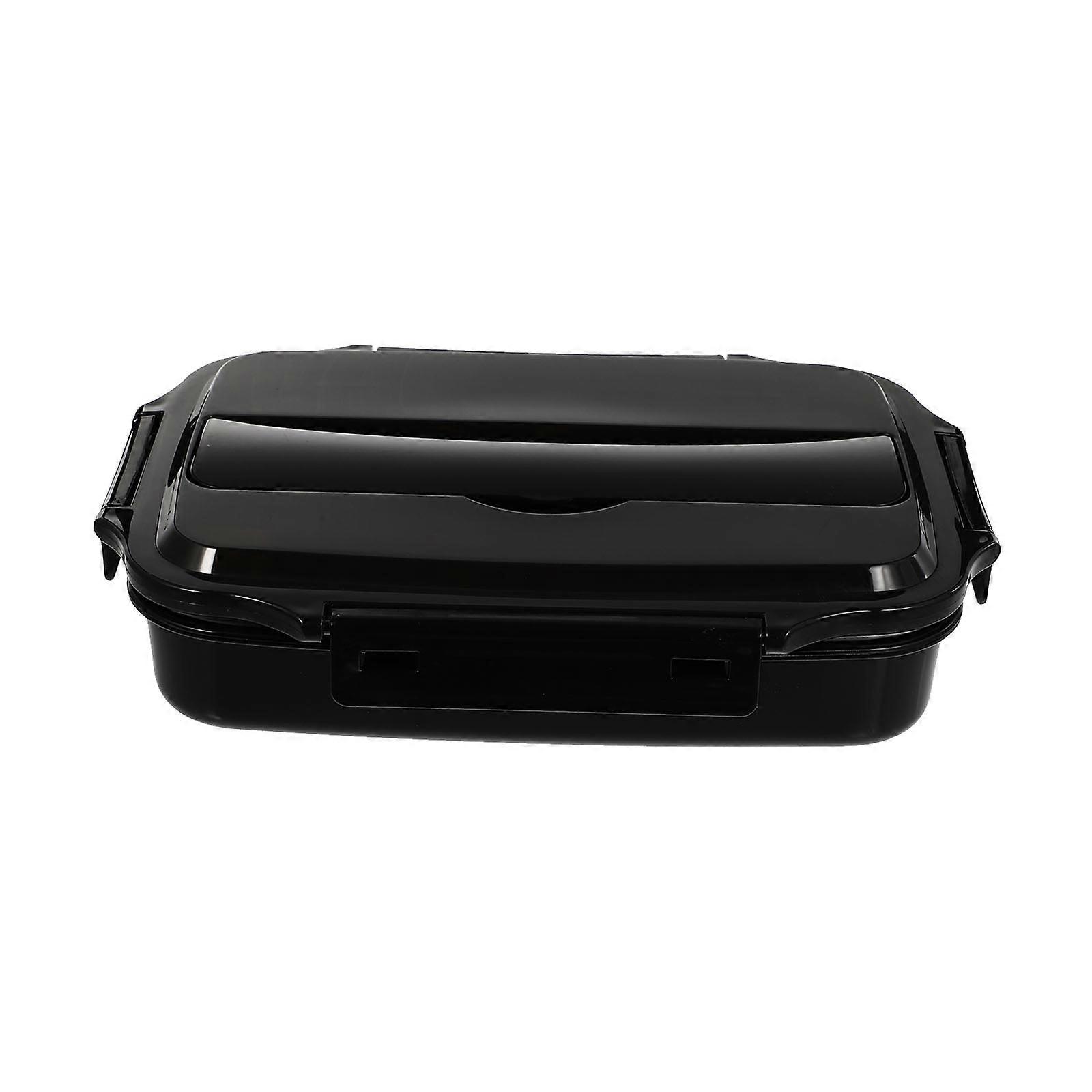 Portable Lunch Box Stainless Steel Storage Box School Moisture Retention 27x20cm 1Set