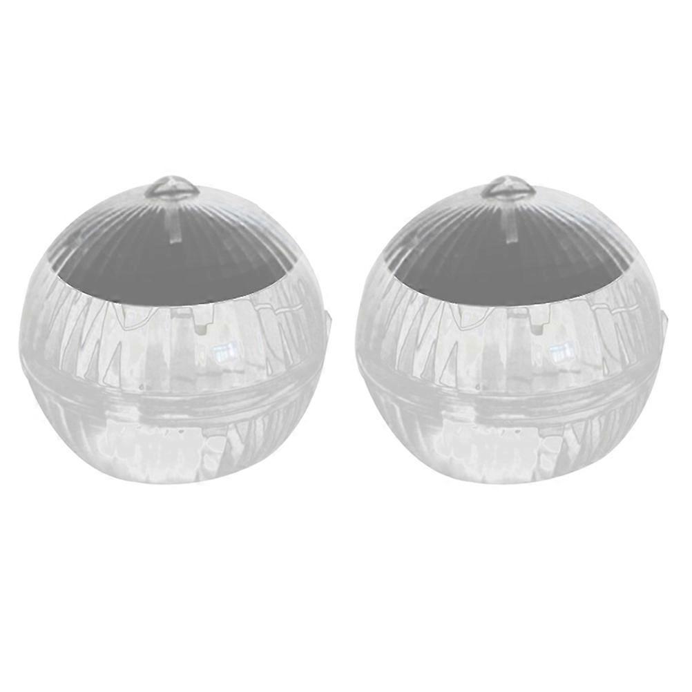 Patio Lamp Decor Solar Powered Ball Shape Lamp Outdoor Solar Lamp Colorful Flashing 10x10x10cm Floating Waterproof Lighting 2Pcs