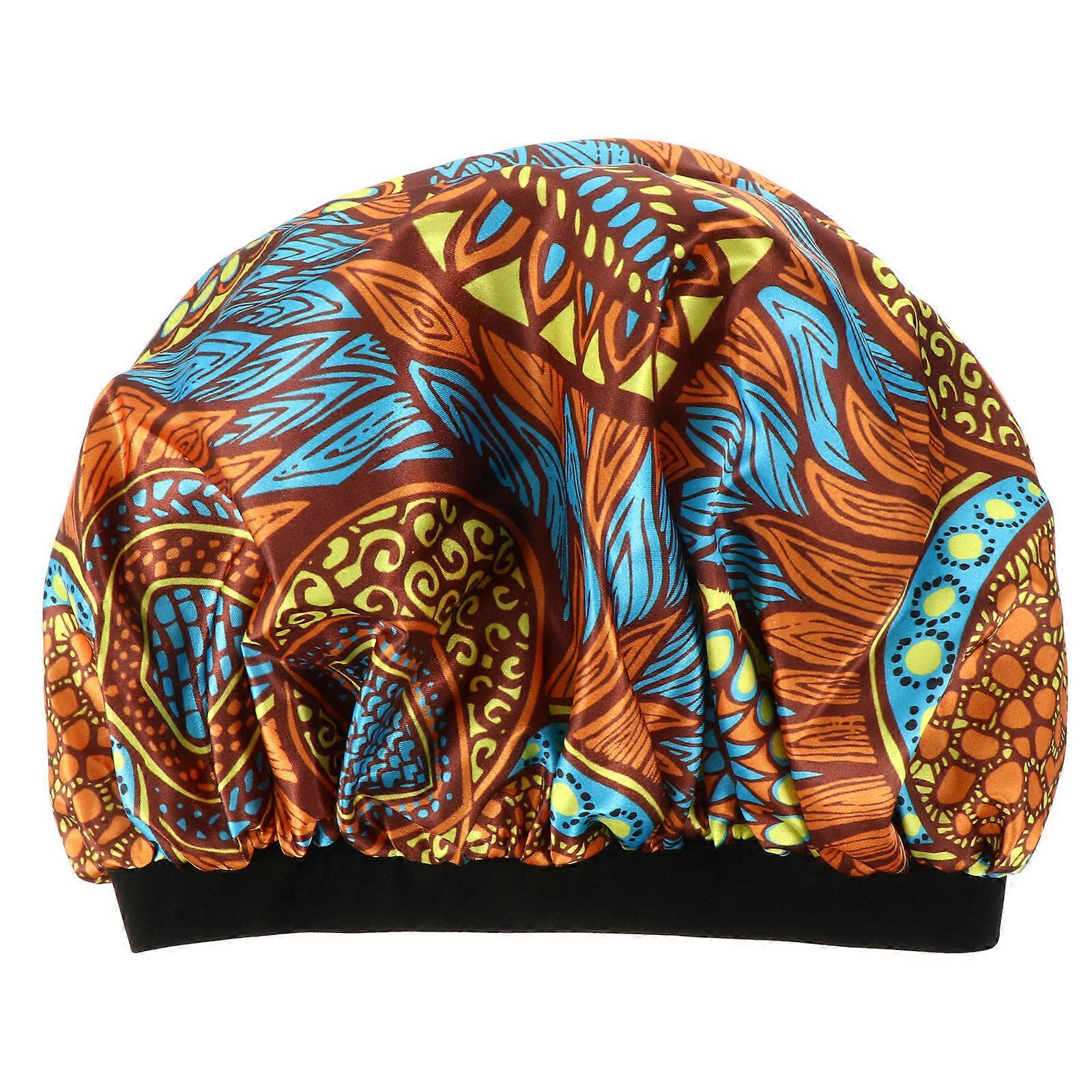 Elastic Sleeping Cap Sleeping Hats For Women Round Shape Increase Shine 28x23cm 1Pack