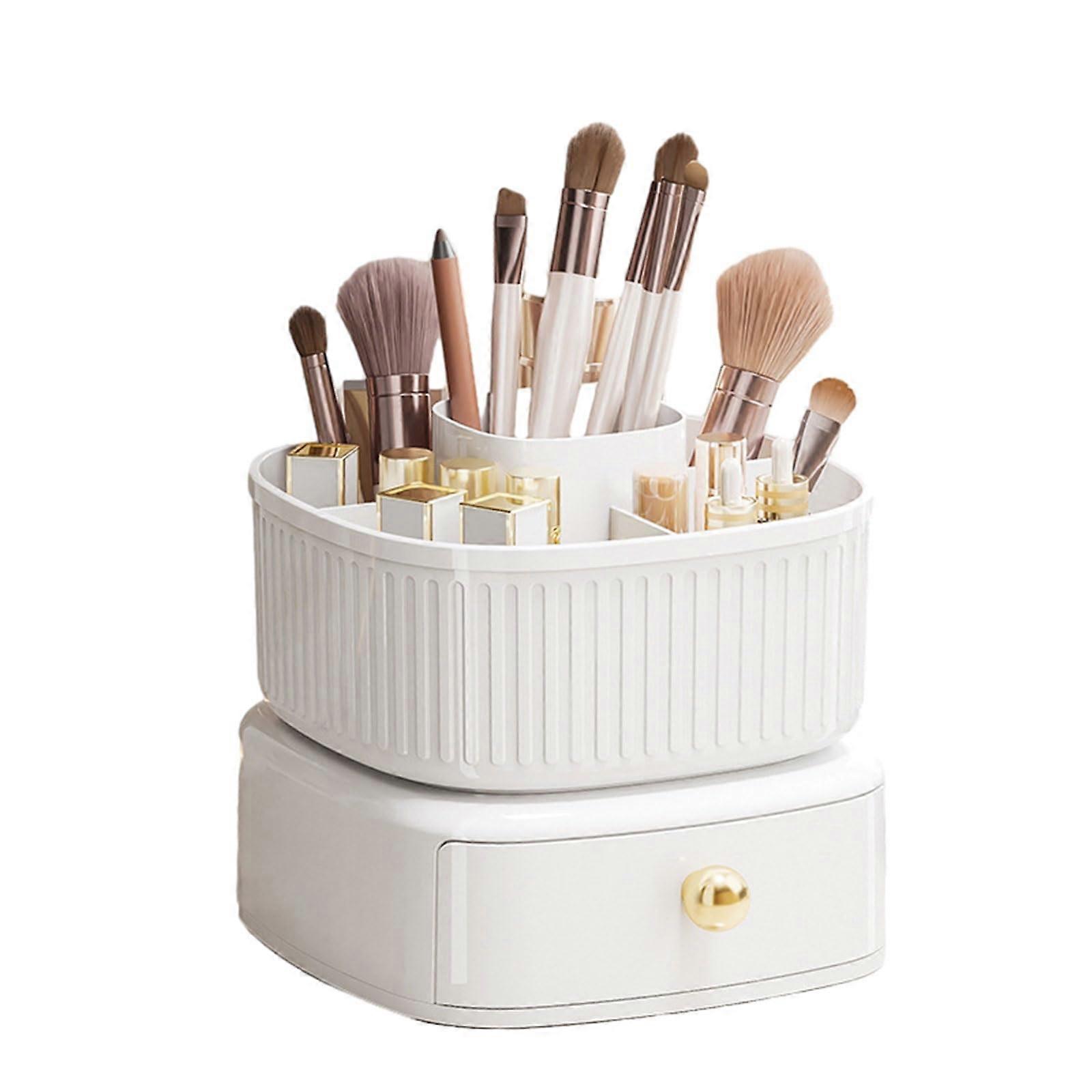 Practical Rotating Makeup Large Cosmetic With Drawers Display Jewelry Box