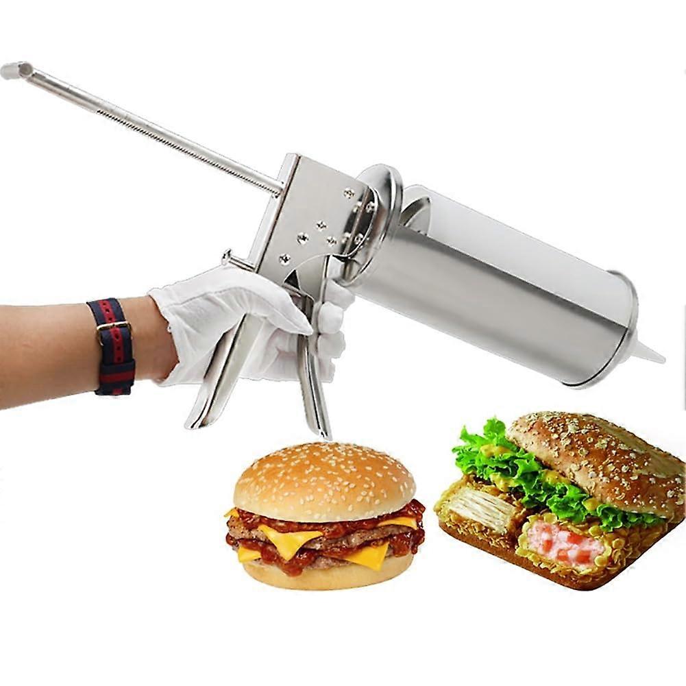 Hamburger Sauce Gun Professional Quantitative Spice Dispenser for Kitchen, Tomatoes, Mustard, Vinegar, Salad Squeezer, Applicator