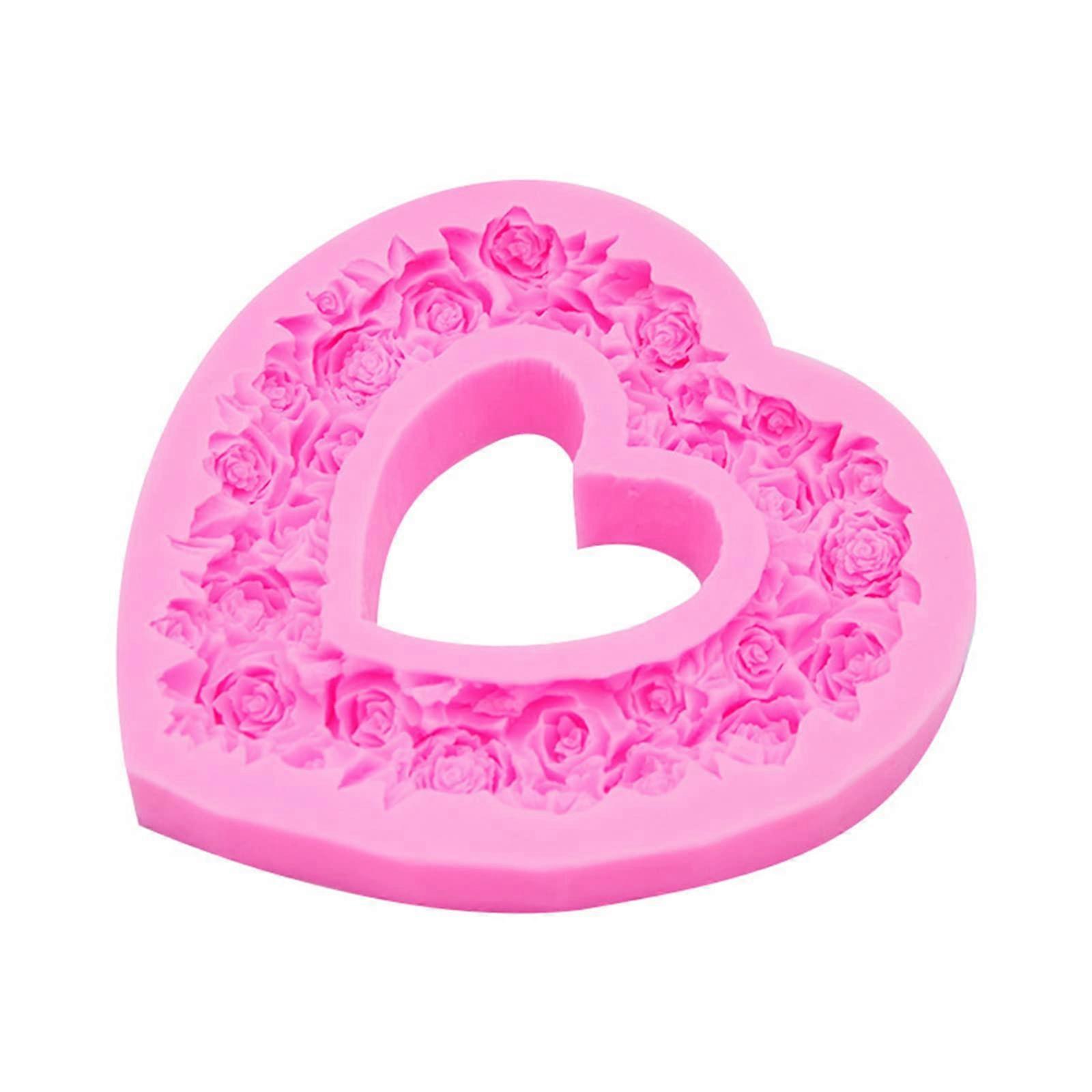 Mousse Cake Decoration Molds, 3D Heart Shape Silicone Tool for Lollipops and Hard Candy, Flexible and Easy to Use