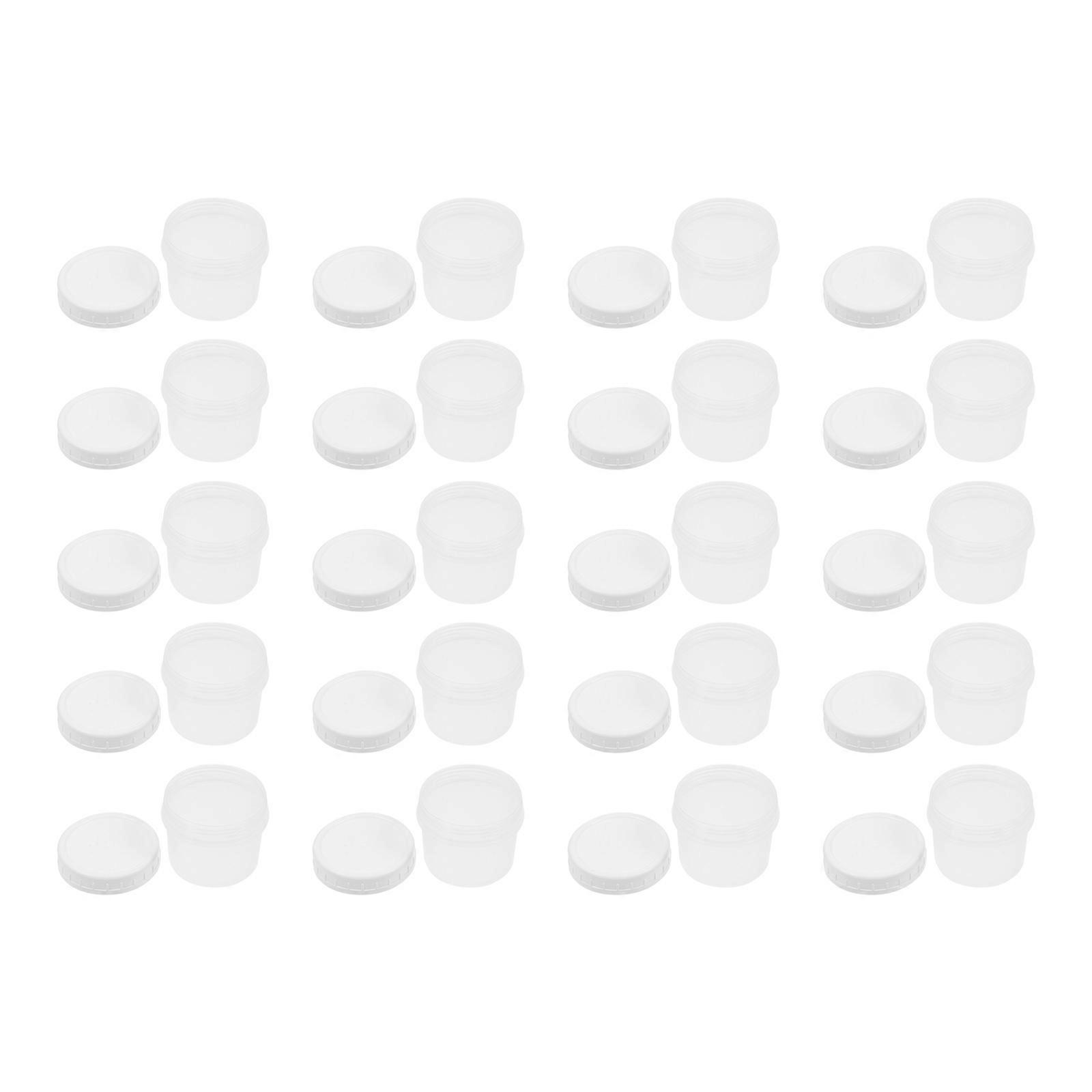 White Plastic Ice Cream Containers with TightFitting Lids for Storage Use 20 Set