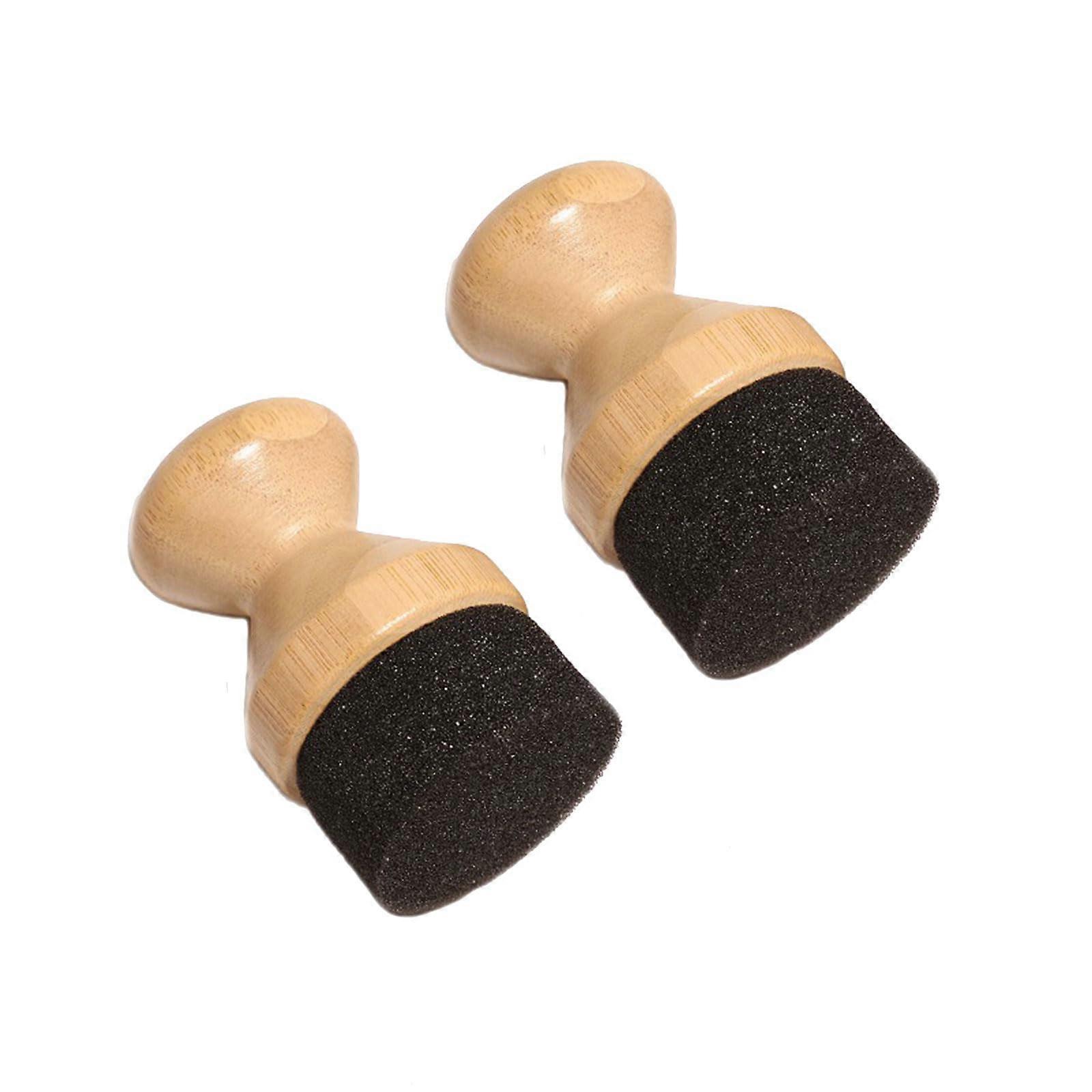 Bamboo Wood Oil Wax Applicators Set of 2 for Cutting Boards and Wooden Utensils in Bright Color