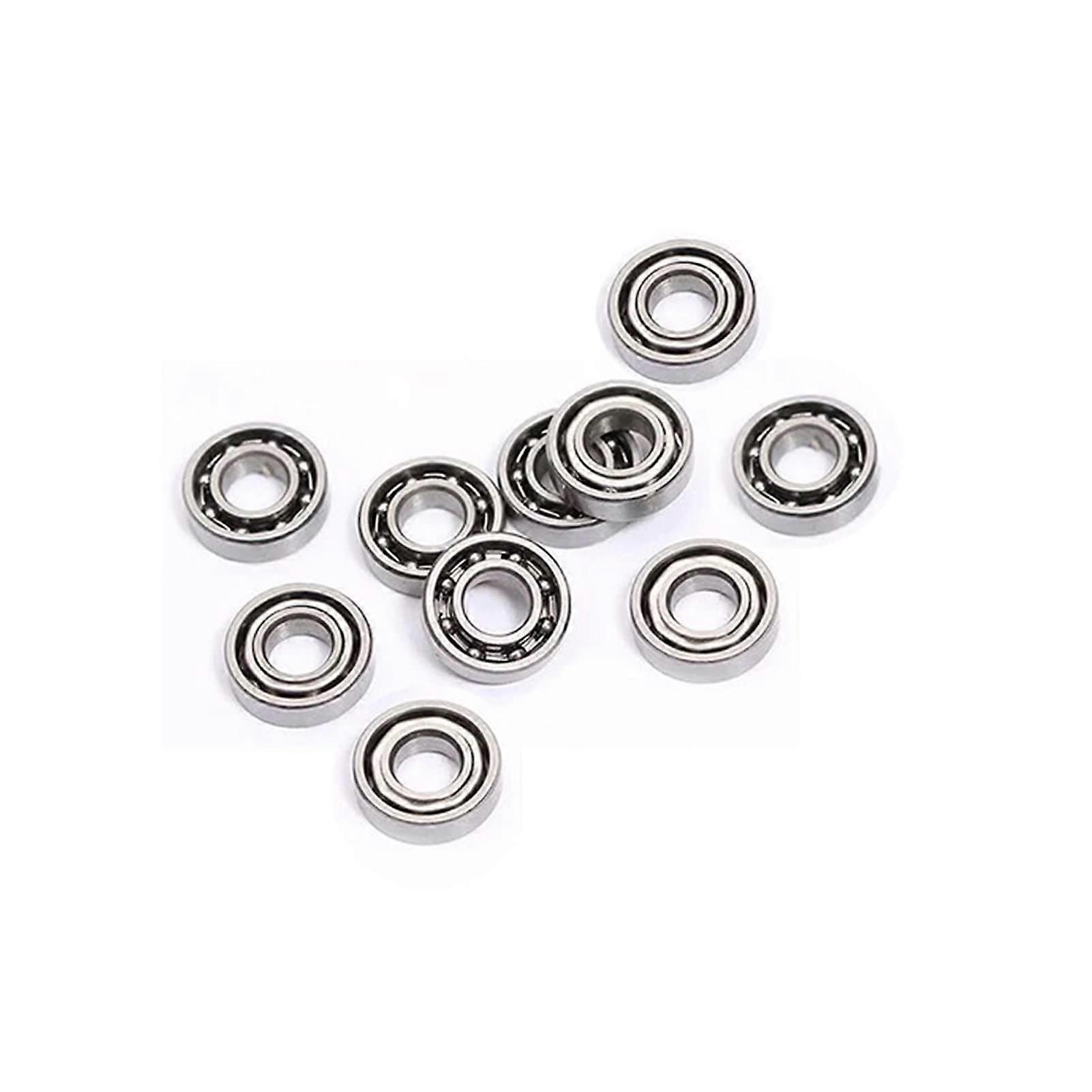 Open Bearing 3 x 8 x 3 mm ABEC-5 Miniature Ball Bearings - 10 Pieces for Precision Instrument Applications