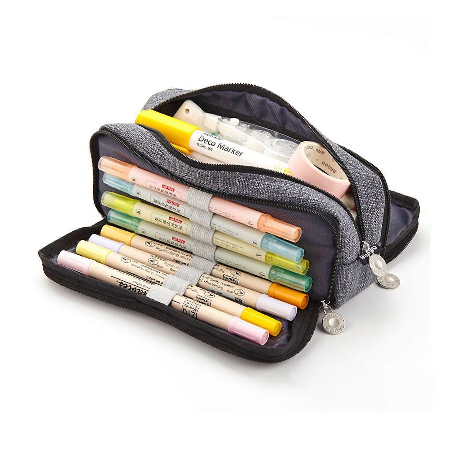 2025 Latest Model  Large Capacity Pencil Case Multi Pocket Double Opening Cute