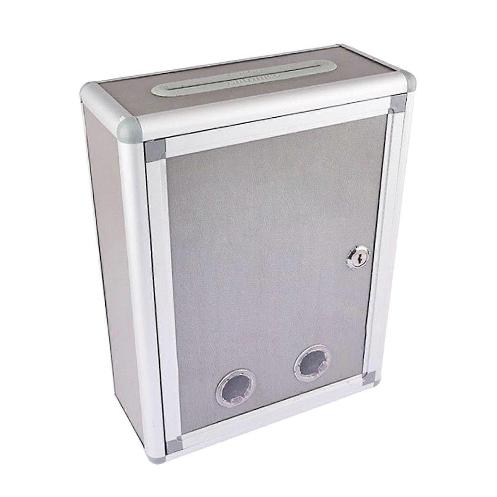Lockable Wall Mounted Mailbox, Mailbox with Key Lock, Weatherproof Mailbox with Key Lock, Large Capacity Open