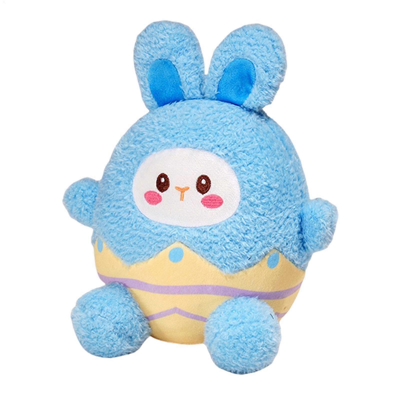 Bunny Stuffed Toy | Eggshell Rabbit Plush Toy | 25 cm Soft Plush Bunny Pillow | Cute Cartoon Design for Kids and Adults Blue