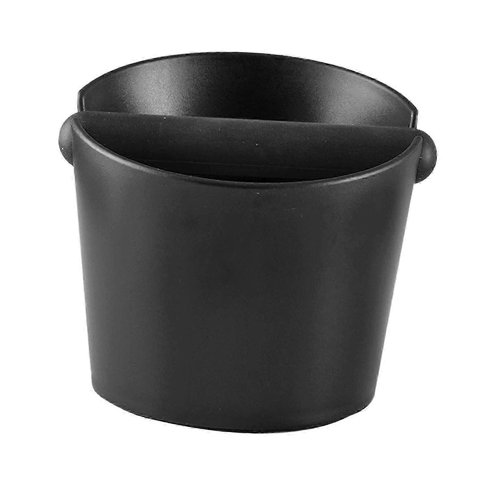 Non-slip Espresso Grounds Container for Coffee Shops and Restaurants, Black Knock Box for Used Coffee Grounds