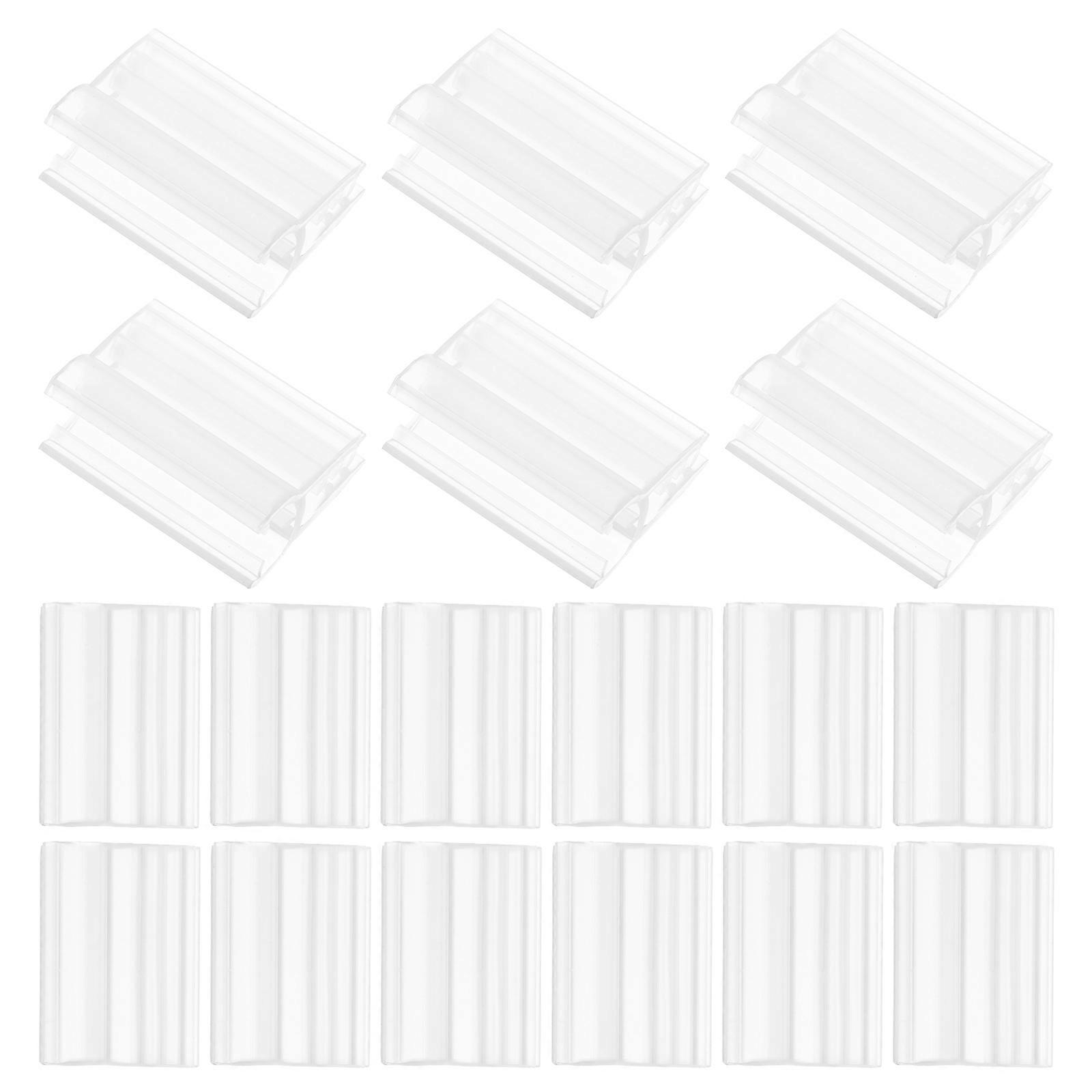 60pcs Retail Label Holder Clips, Grid Sign Rider Clips for Stylish Display Shelves, Easy Installation for Supermarkets, Malls, Exhibitions, Versatile
