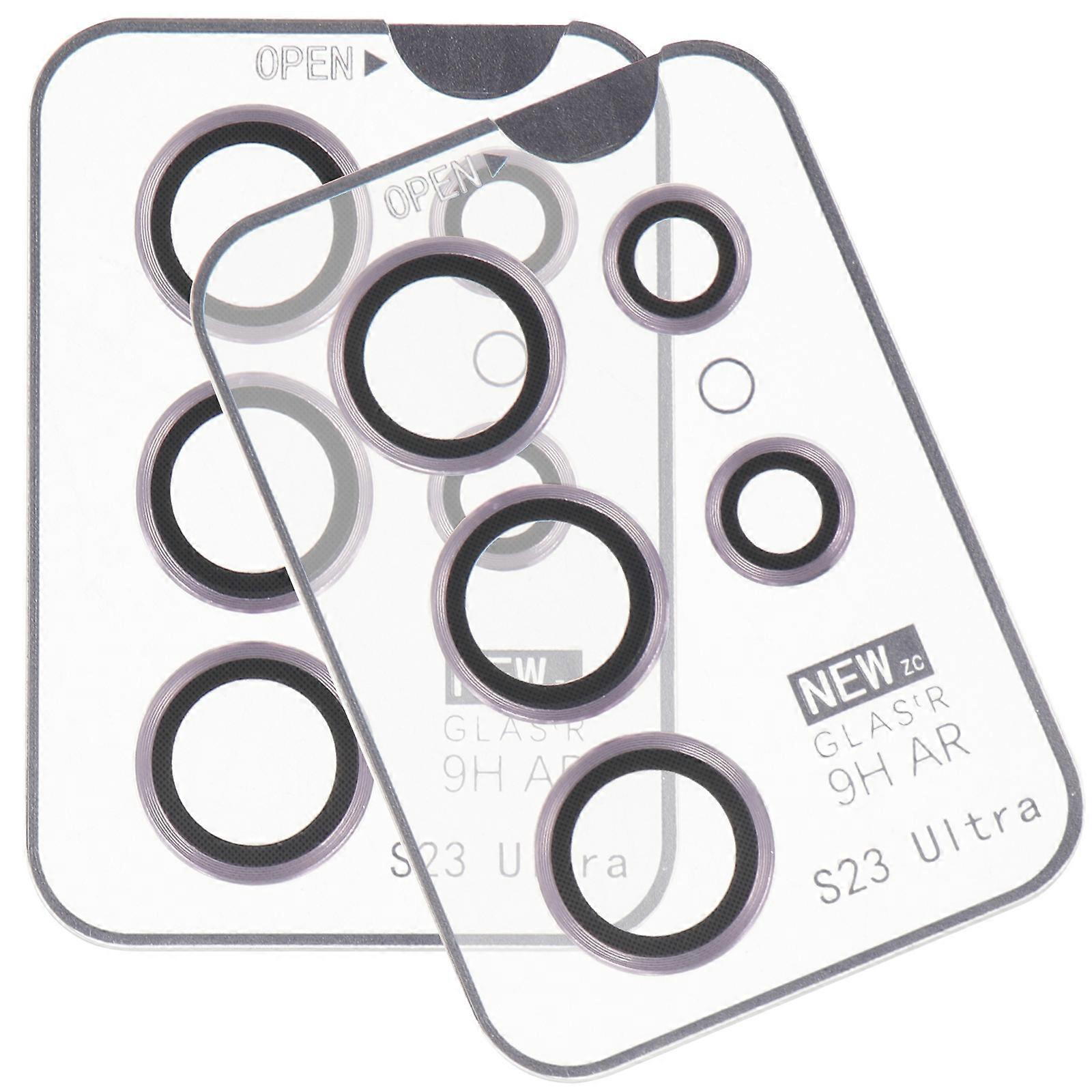 Camera Protector Ultra Clear Lens Protector Daily Use Outdoor Photography Purple 2Set