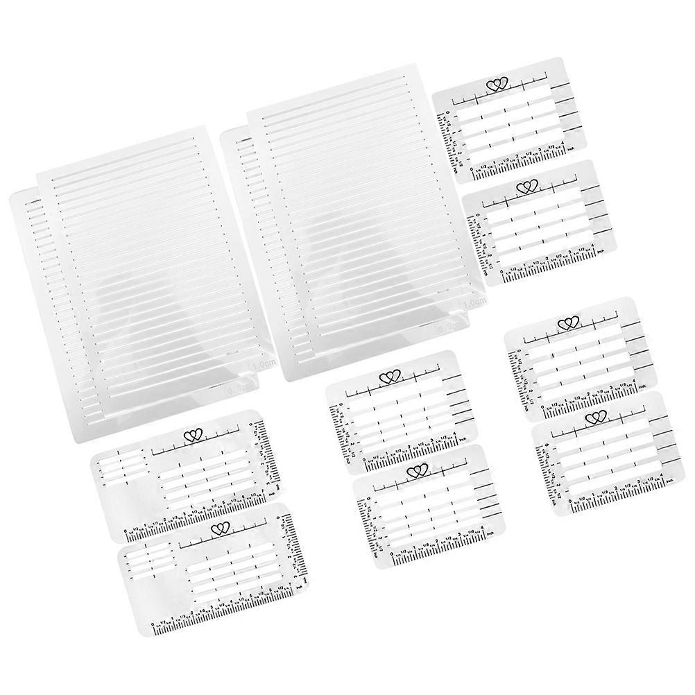 Bookletter Format Template Multi-Functional Line Rulers for Measuring Use 12Pcs