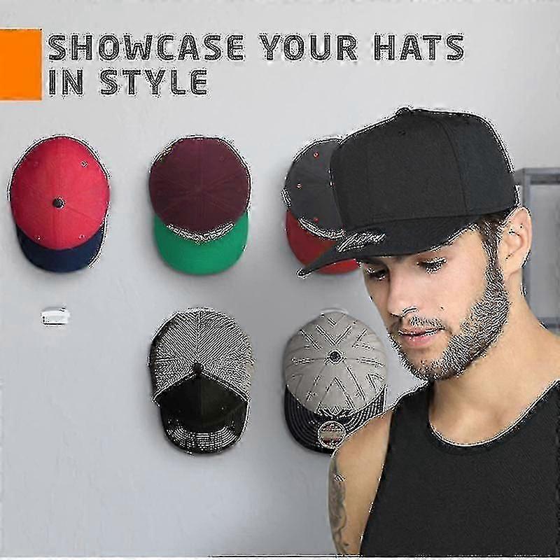 6 Pcs Adhesive Hat Hooks For Wall Hat Racks For Baseball Caps Hat Display Adhesive Hat Hooks No Drilling
