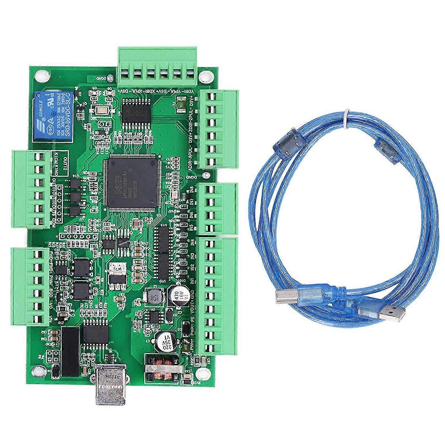 USB CNC Motion Controller Card Breakout Board 3 4 Axes Universal Engraving for Mach3