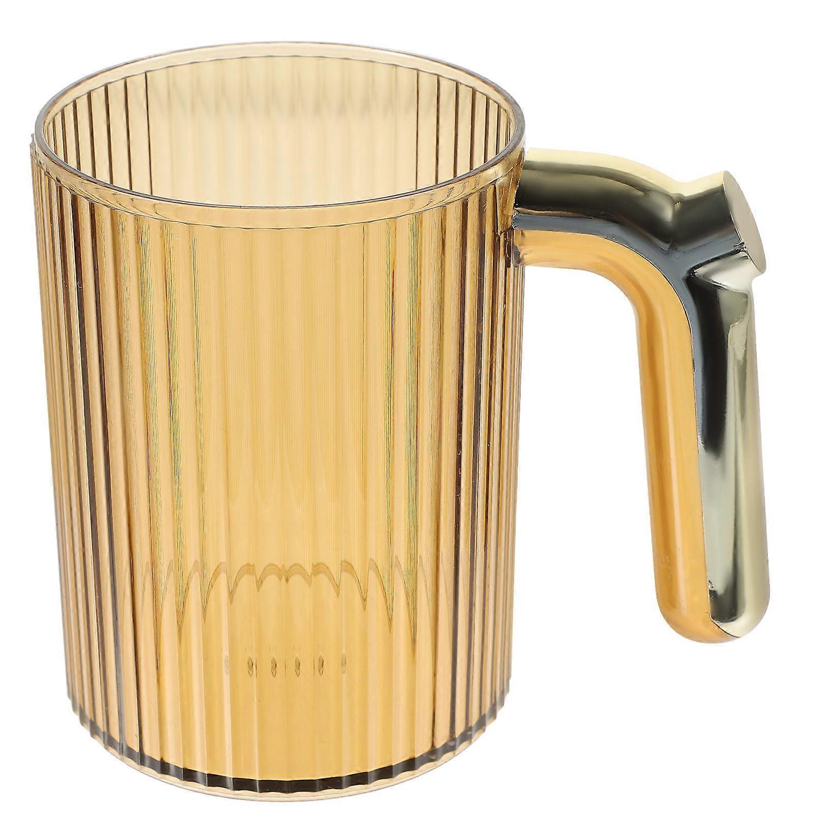 Multi Purpose Brush Cups Modern Design 550ml Gold Mouth Rinsing Holding Makeup Brushes 1Set