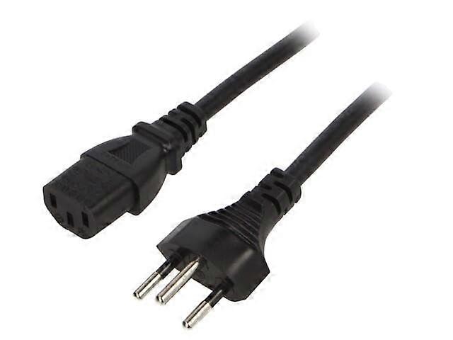 SN303/10/1.8BK Cable IEC C13 Female, SEV1011 (J) Plug 1.8 m Black PVC LIA