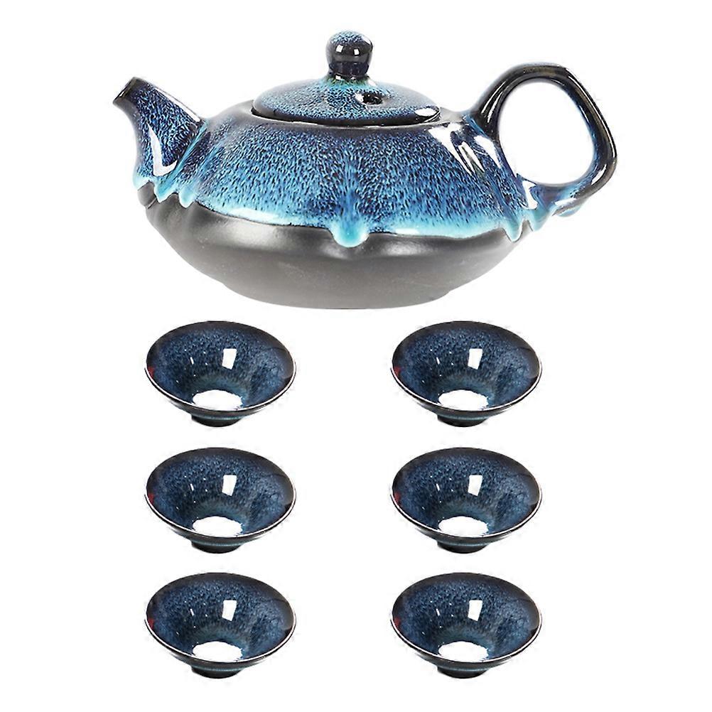 Gongfu Tea Tools Ceramics Teapot Set Office Use Entertaining 1Set