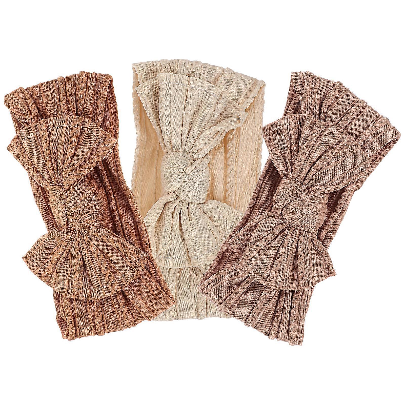 Here's a refined and engaging product description based on your input:
**3 Pack Soft Nylon Bow Headbands for Newborns – Adorable Hair Accessories