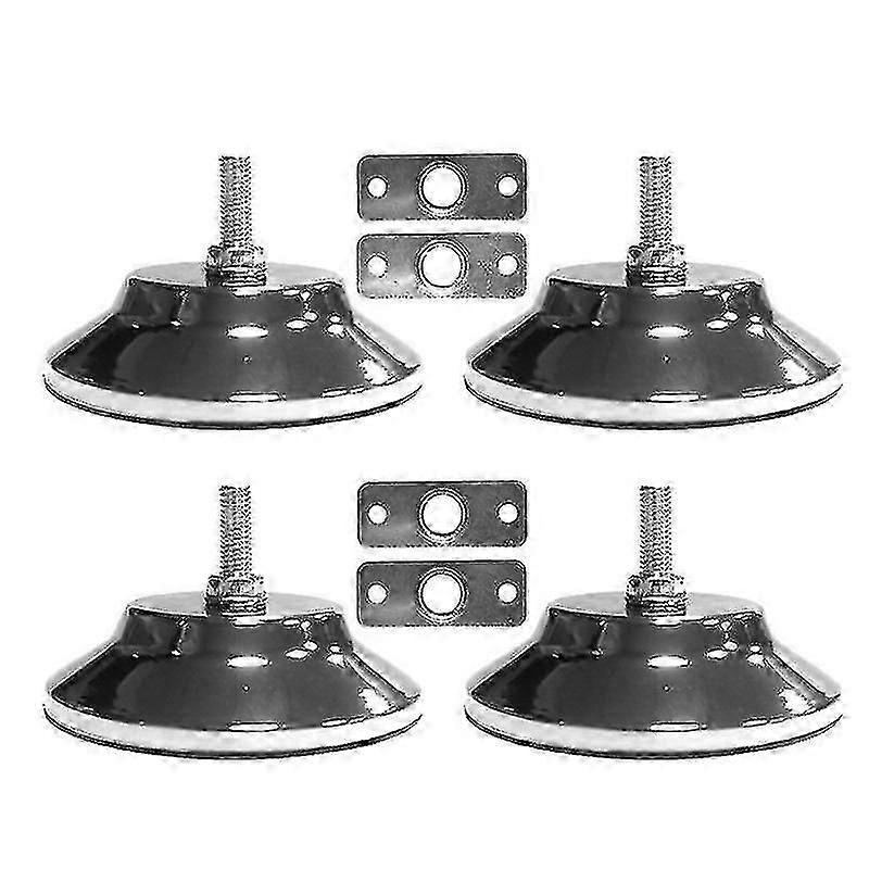 4 Heavy-Duty 5-Inch Metal Billiard Table Leg Levelers for Stable Game Setup