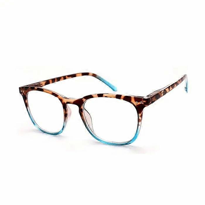 Reading Glasses Glasses Women's Leopard Print Blue Frame +3.0 Magnification Readers