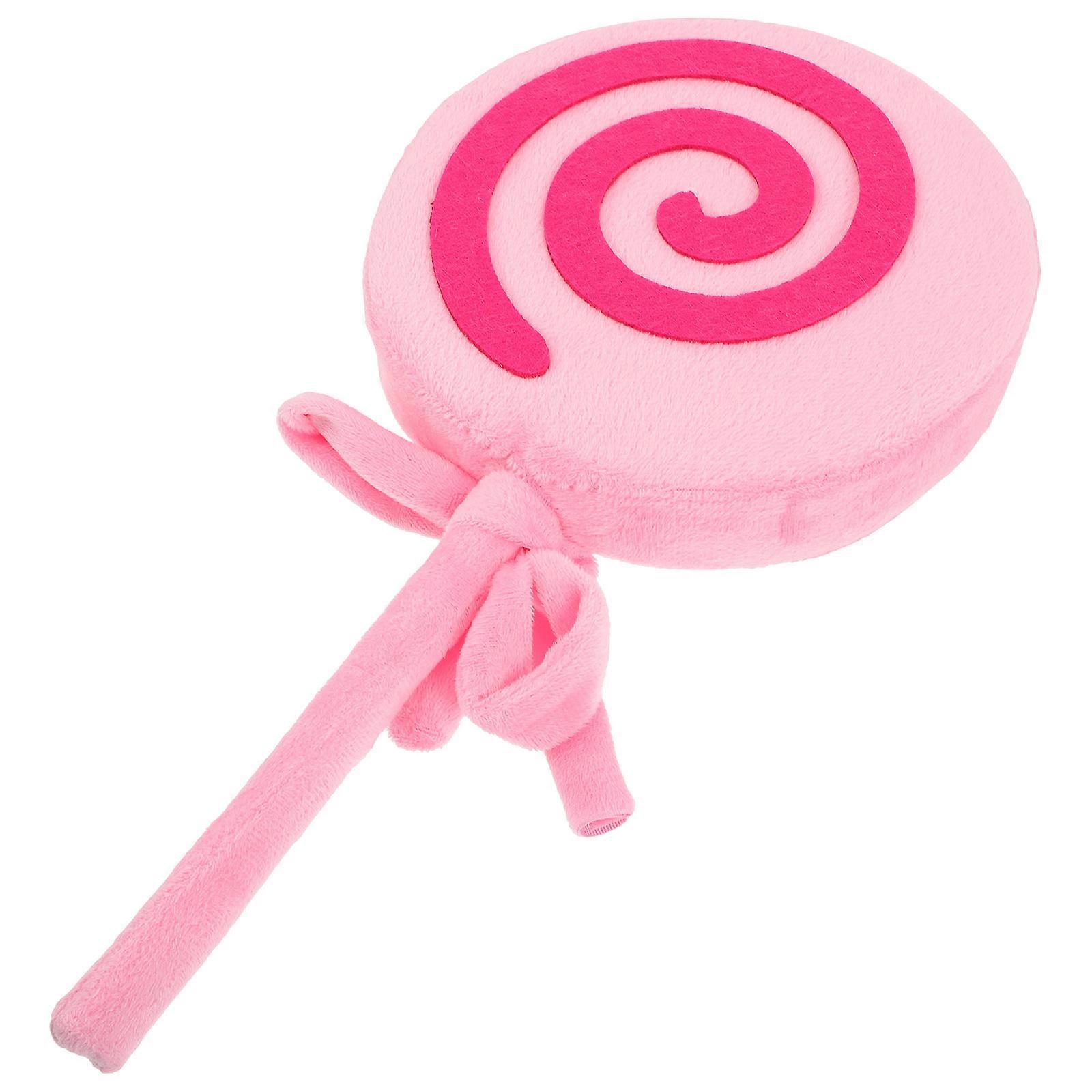 Large Candy Decor Giant Lollipop Prop Round Festive DIY Craft Pink 37.00X20.00X5.00CM Cloth PVC Sponge 1Pack