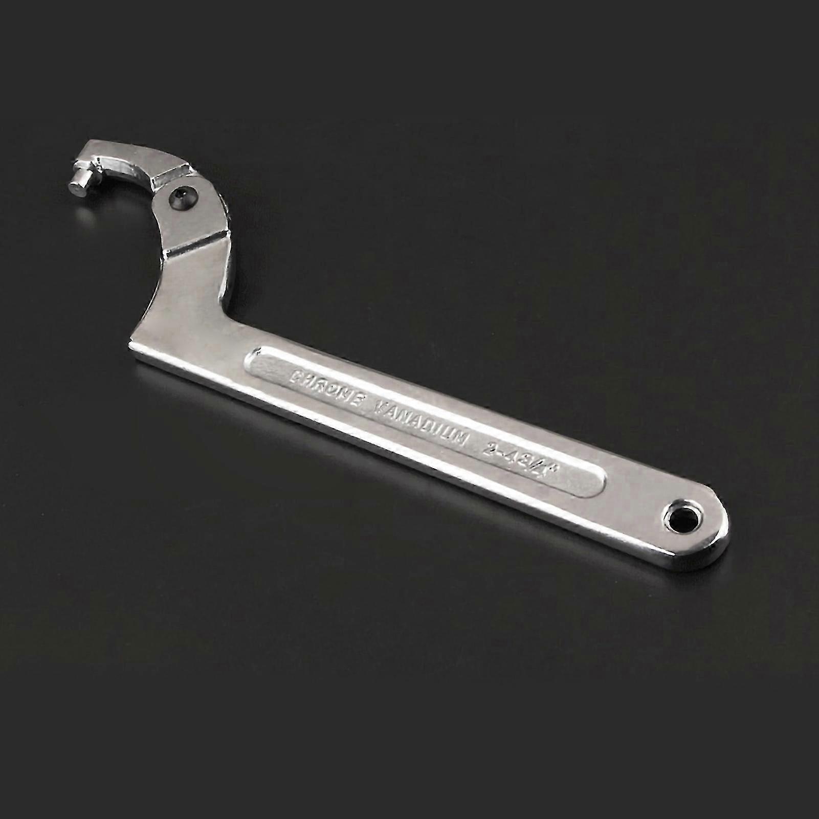 Multifunctional Adjustable C Shape Hook Wrench with Movable Head Hand Repair Tool 1 1/4-3in (32-76mm)