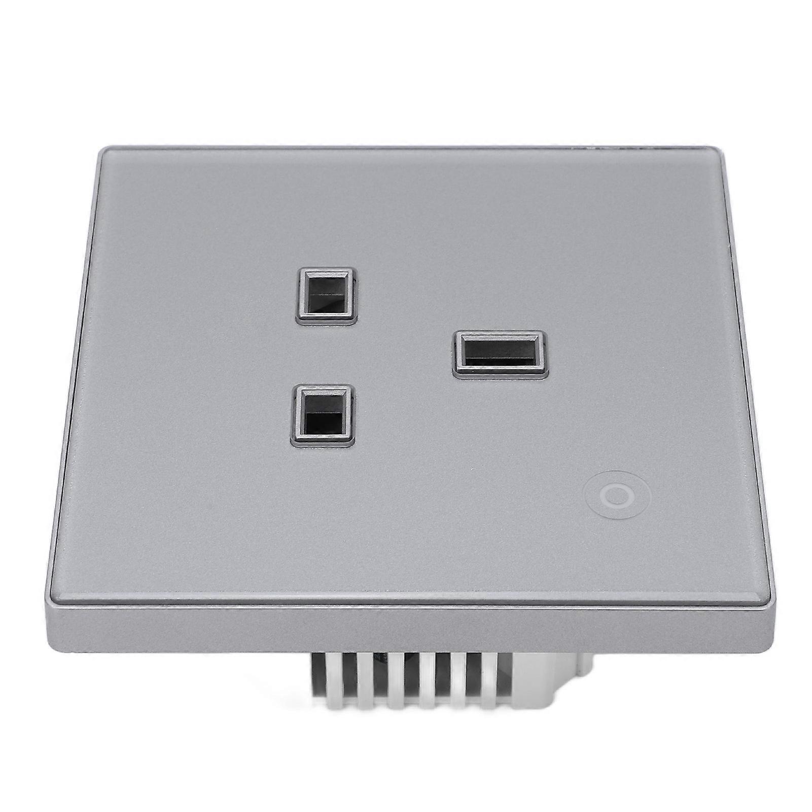 Smart Socket 16A 3000W Wireless Remote Control Timing Panel Smart Wall Outlet  95‑