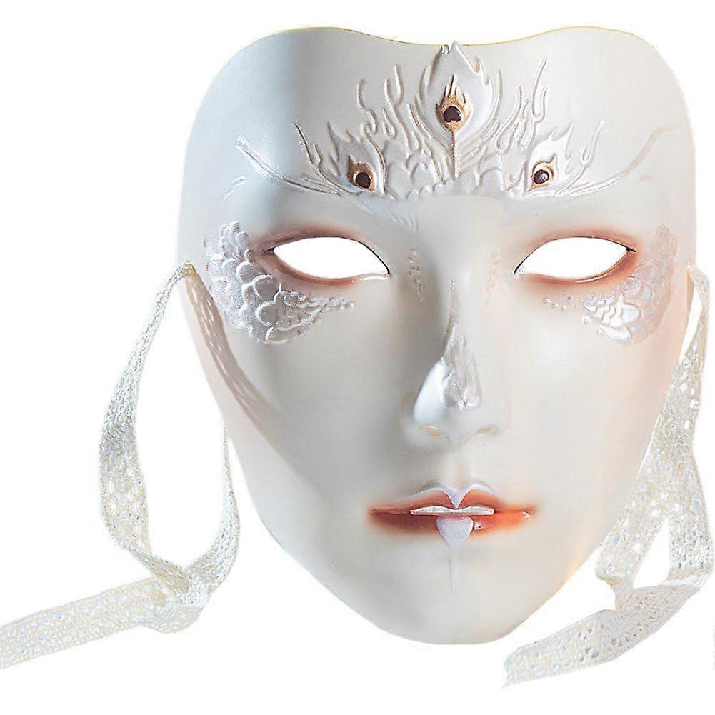 Antique Style Chinese Cosplay Mask for Halloween, Masquerade, Carnival, and Cosplay Parties - Colorful Design