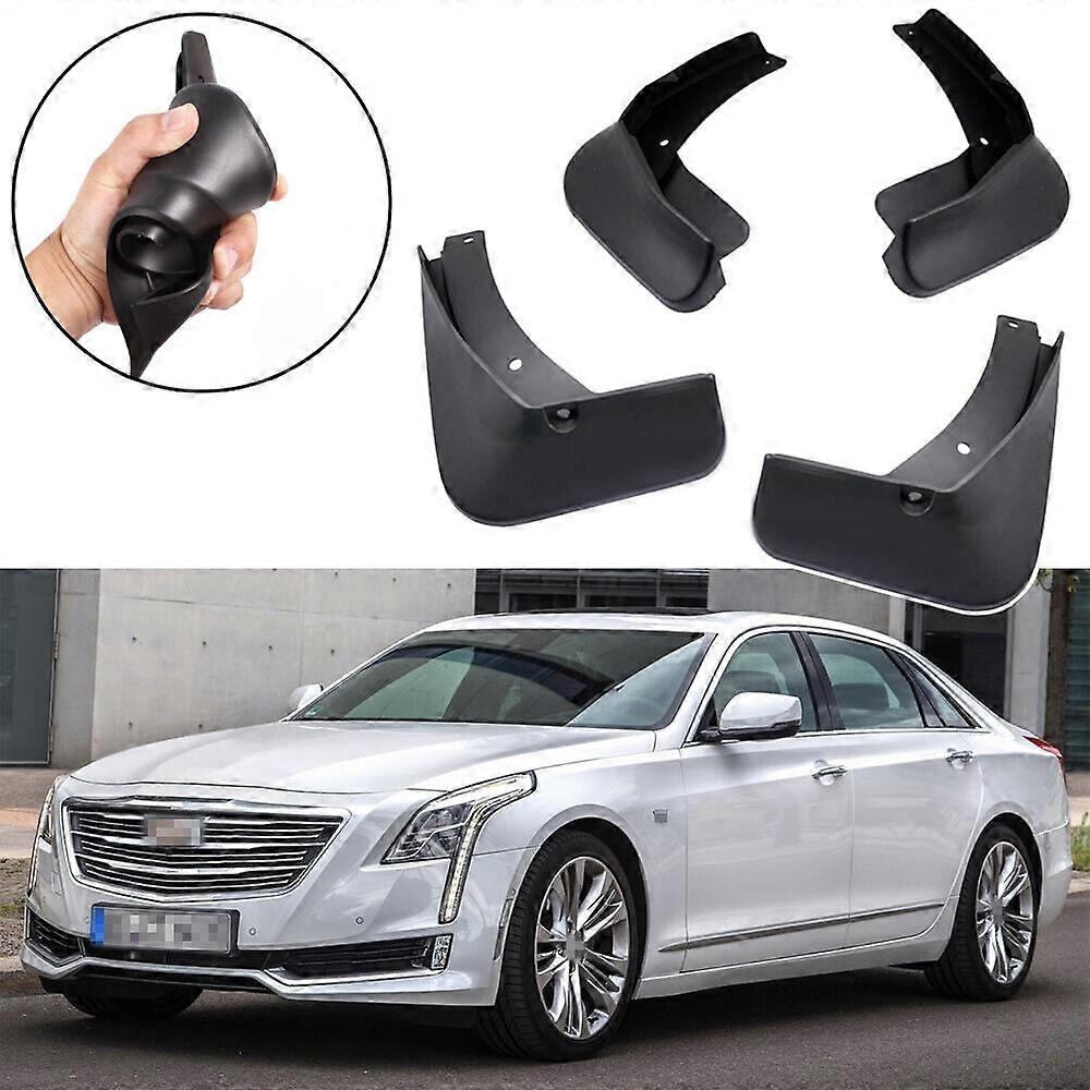 Compatible Car Mud Flaps Splash Guard Fender Mudguard Black for Cadillac CT6 2016-2022