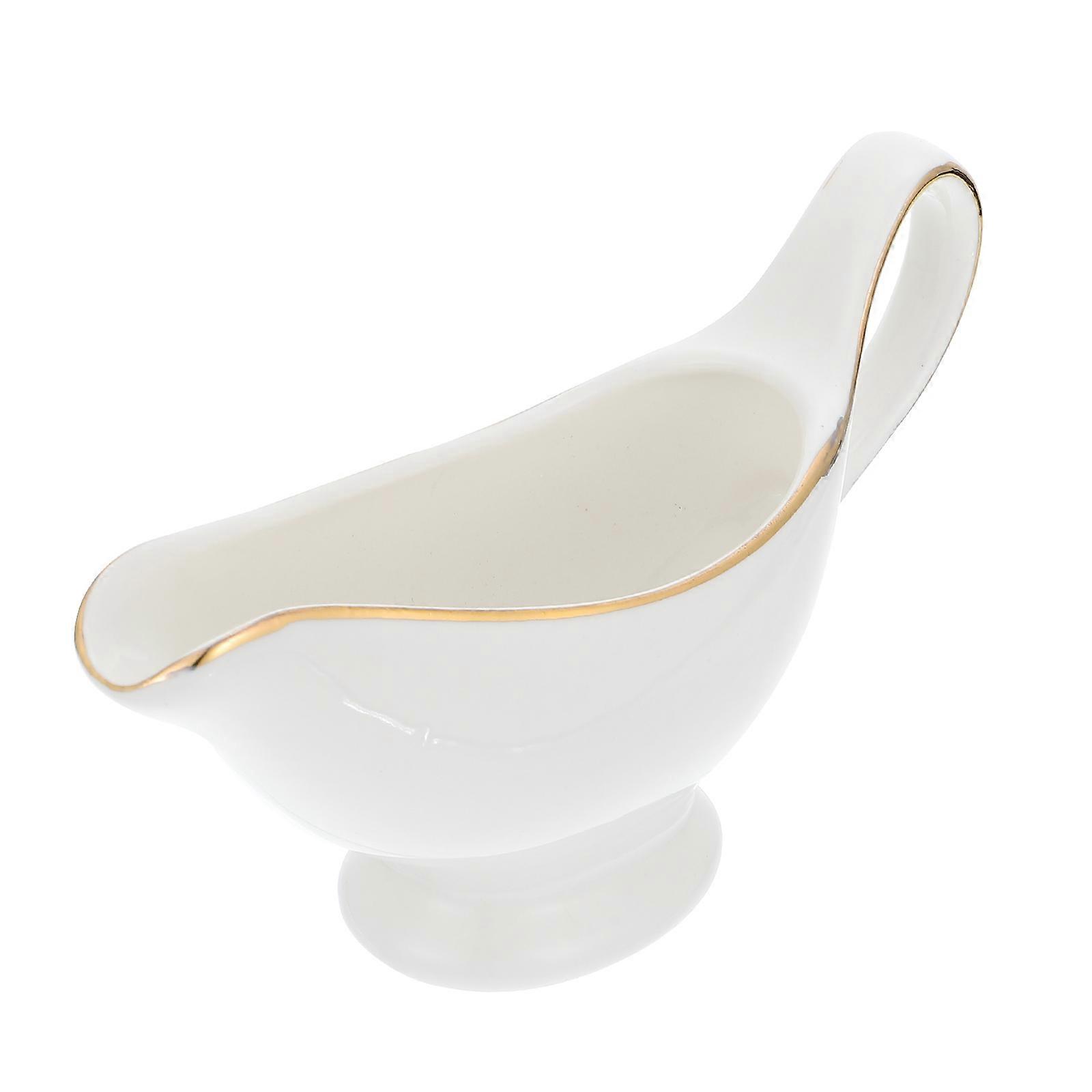 Saucier For Table Ceramic Gravy Bowl Dessert Shop Cafe Restaurant Food Presentation Small Sauce Jug Mixing 1Pack