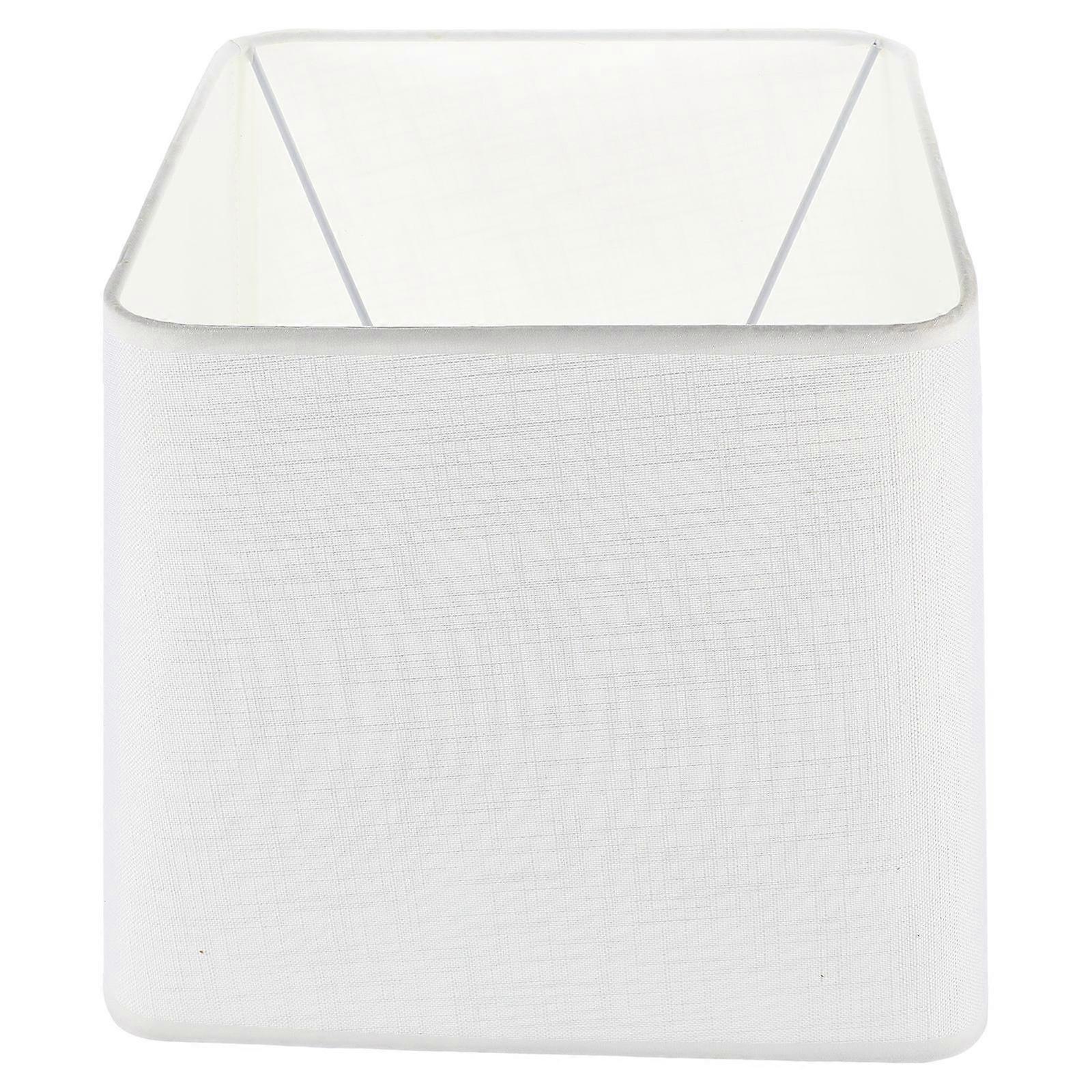 Square Cloth Lampshade with Iron Frame Multi Functional Light Shade Replacement for Table Lamps, Simple Solid Color Design for Home Decoration and
