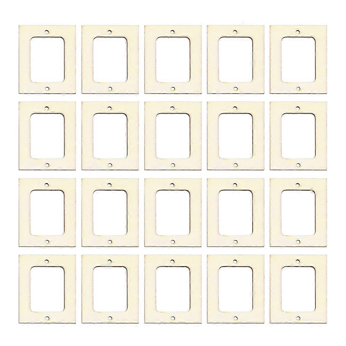 Wooden Photo Frame for Decoration Beige Color Ideal for Displaying Pictures 20 Pieces
