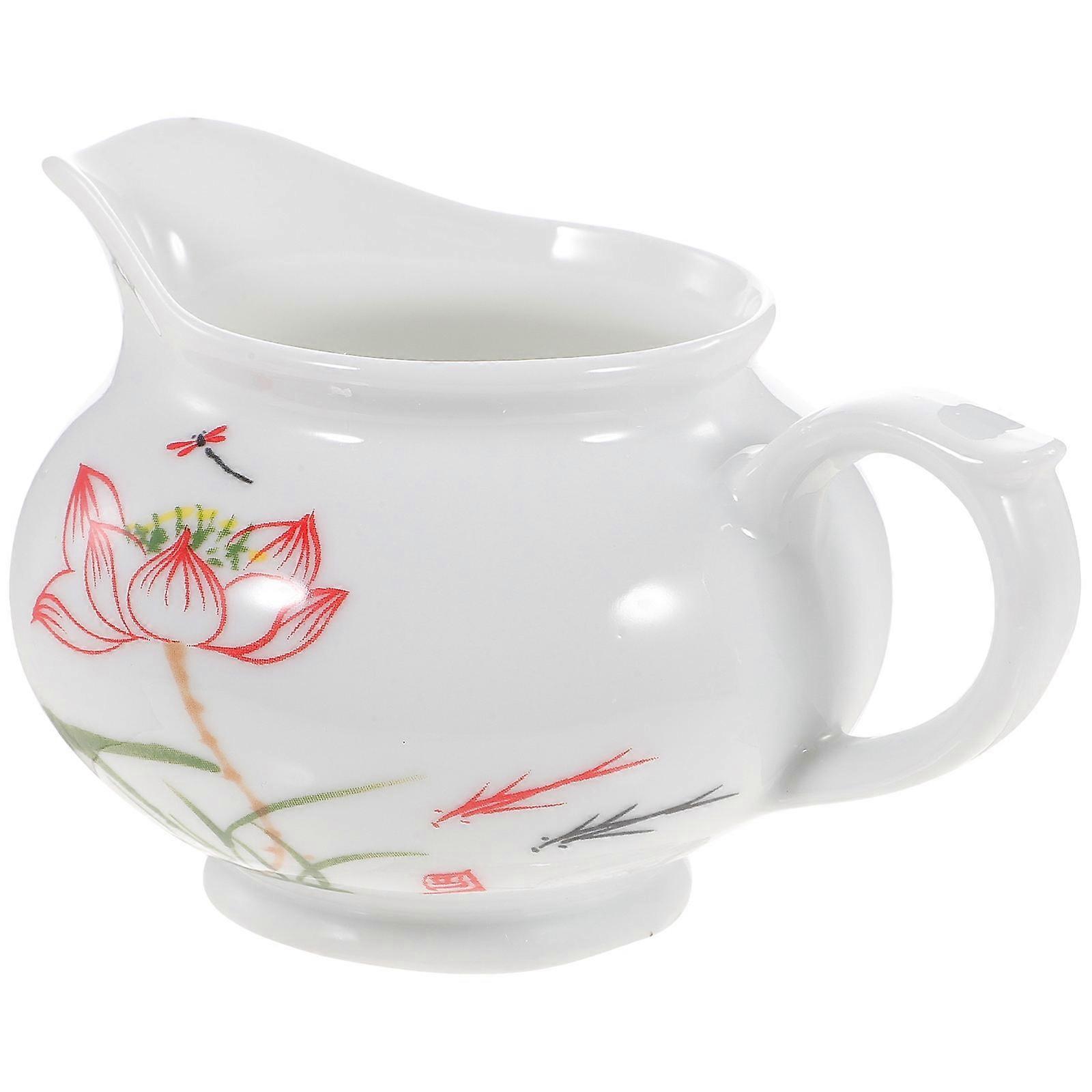 Porcelain Creamer With Handle Ceramic Sauce Boat For Restaurant Use 1Set