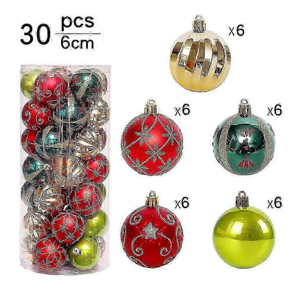 30pcs Christmas Tree Balls, 6cm