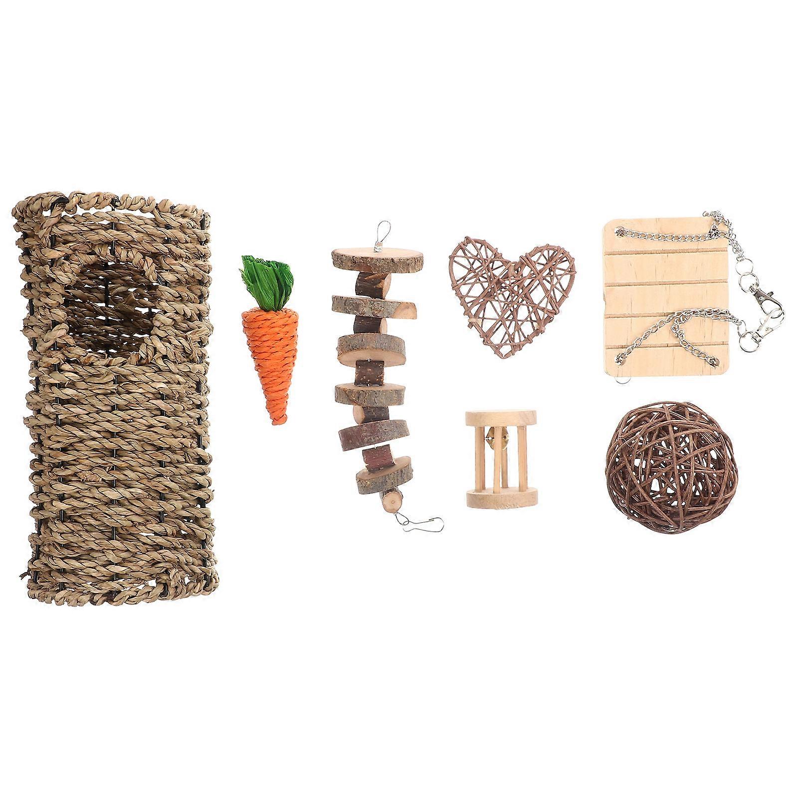 1 Set Rabbit Chew Toys Hamster Teething Toys Bunny Chewing Playthings Pet Chew Toys