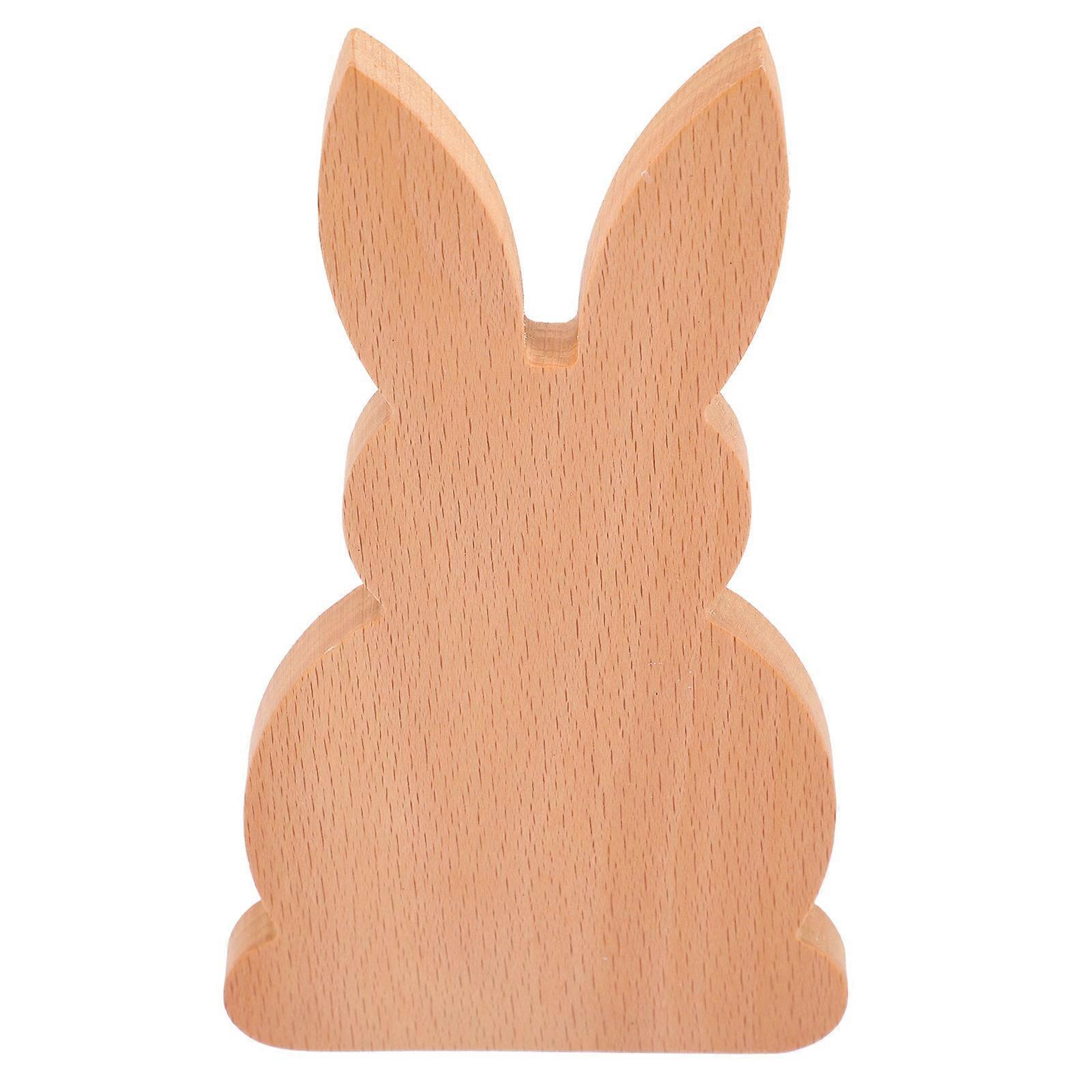 Cute Cartoon Wooden Rabbit Bookend with Non Slip Base – Decorative Book Support for Home, Office, and Classroom – Organize Books and Magazines with