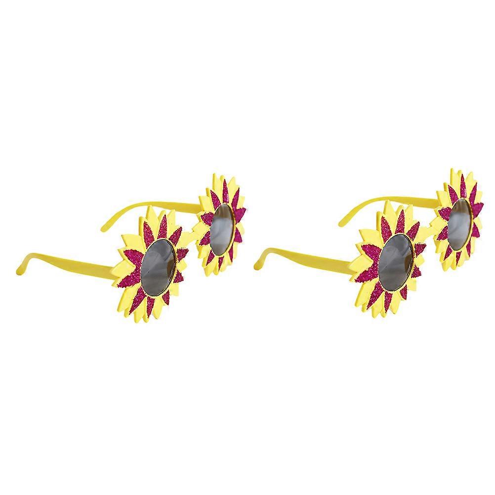 Stylish Sunflower Eyewear Party Glasses for Decoration Use ABS Material Assorted Color