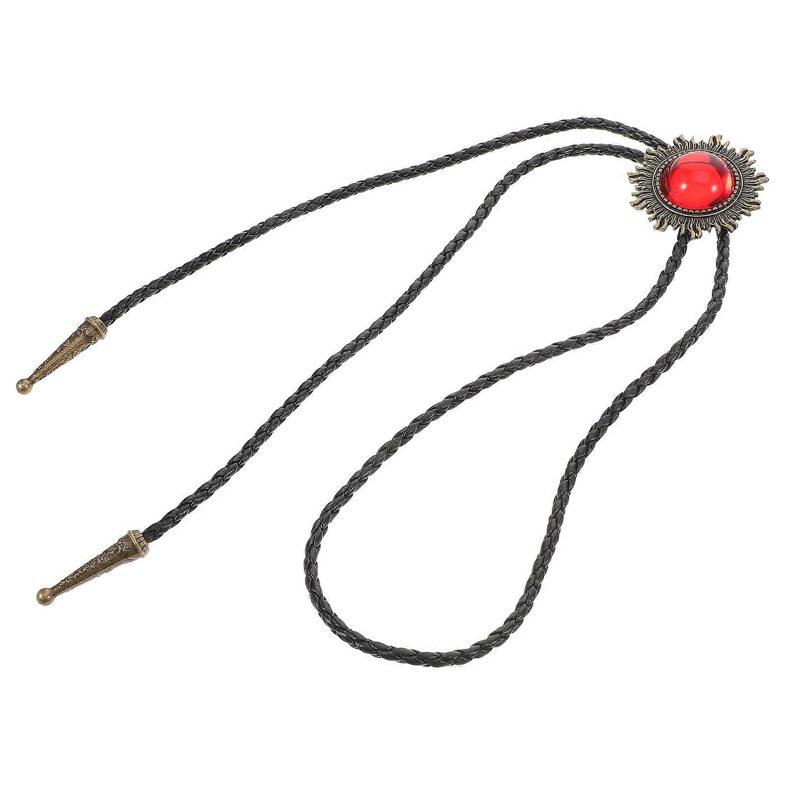 Bolo Tie Clasp Accessories With Two Pendants Multi Color 52.00X4.80X2.00cm Neckwear For Men
