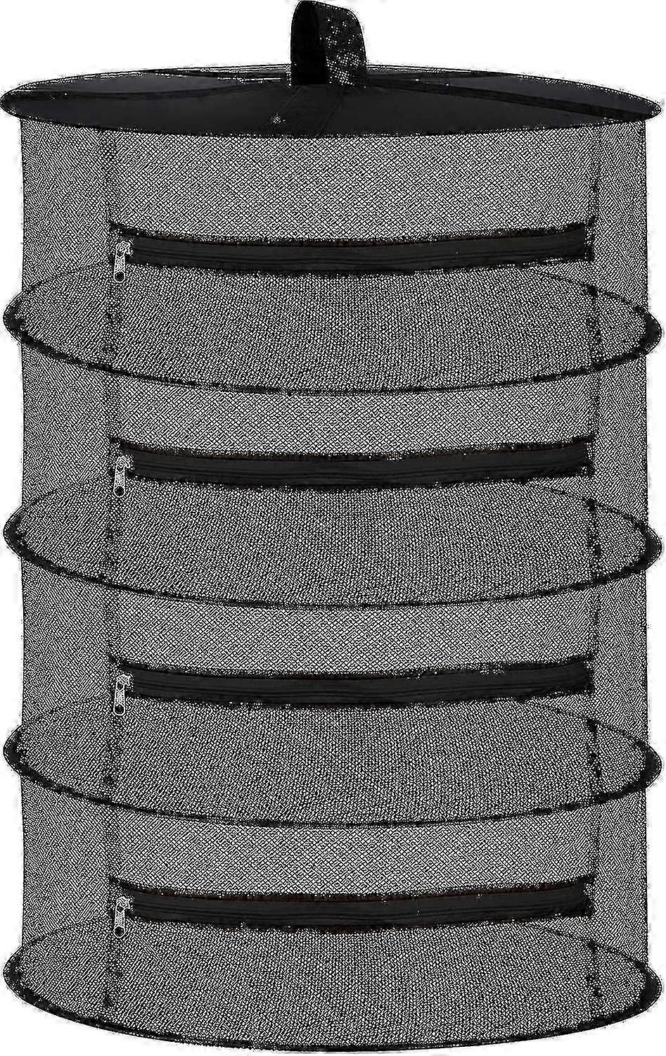 4 Laags Hangend Mesh Droog Kruiden Droger Net Met Ritsen Zwart [HhhhS] Weg