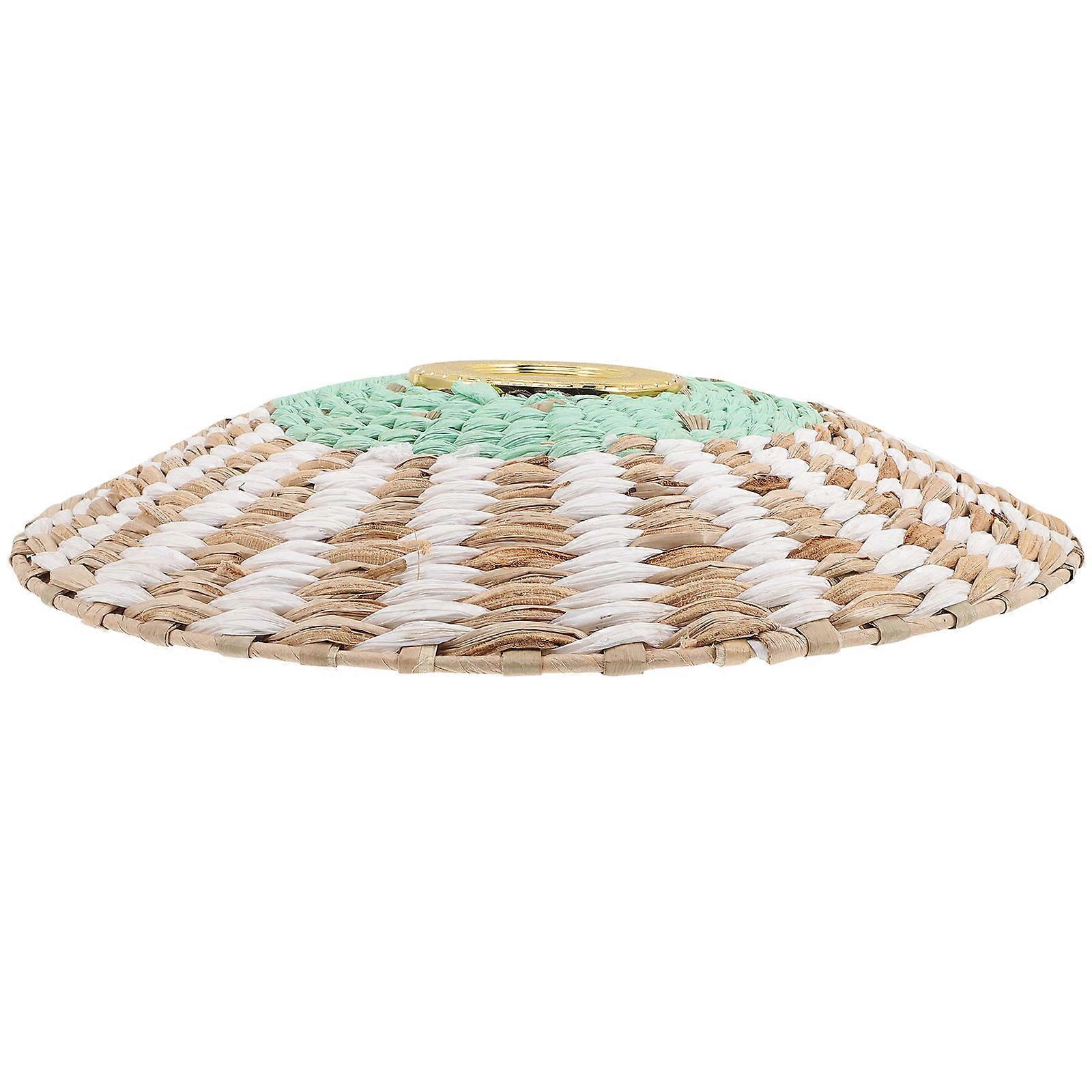 Woven Paper Twine Lamp Shade with Metal Base for Decor Light Green Safe Material