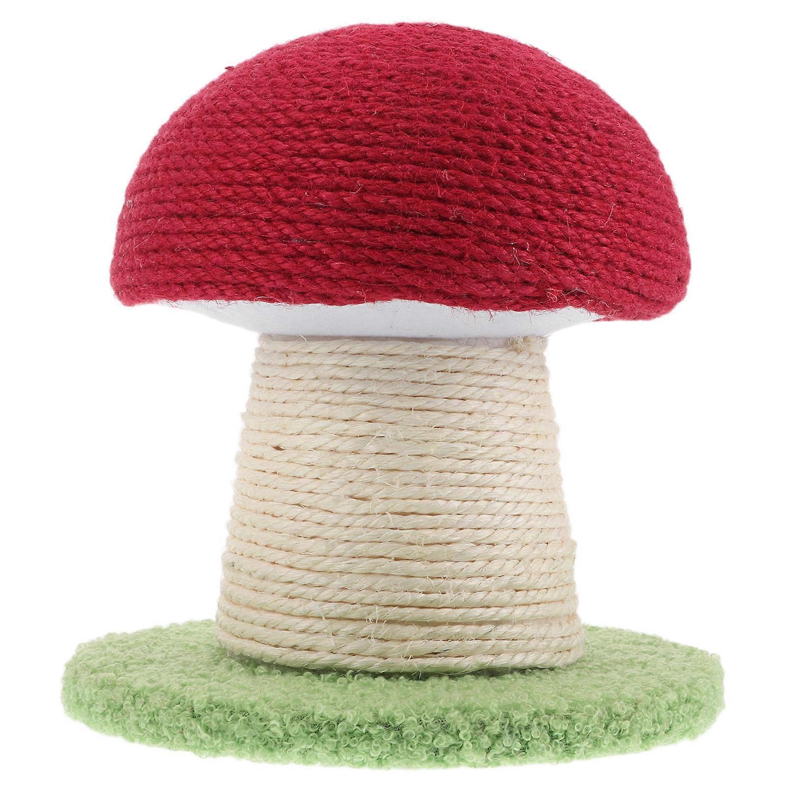 Interactive Cat Toy Red Mushroom Shape Cat Scratcher Wear Resistant For Indoor Use 1Pack Ideal For Cat Lovers And Pet Owners