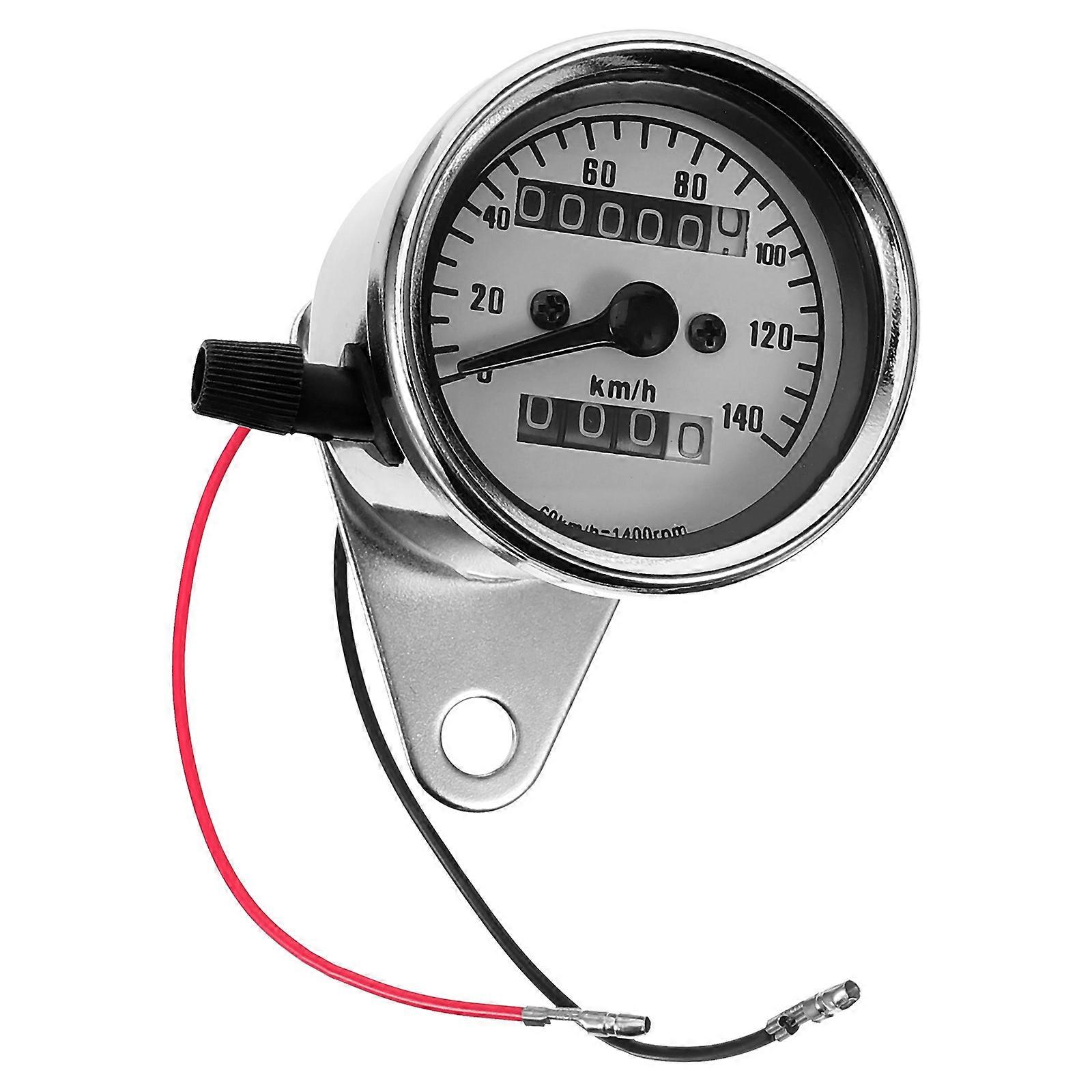 Motorcycle Speedometer with Pointer Design for Accurate Reading and Easy Installation Silver
