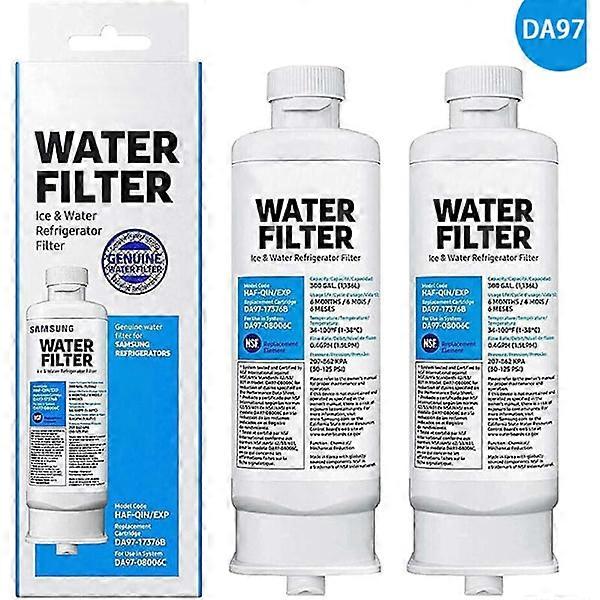 Set di 2 filtri acqua per frigorifero DA97-17376B DA97-08006C HAF-QIN HAF-QI/EXP per frigoriferi multiporta