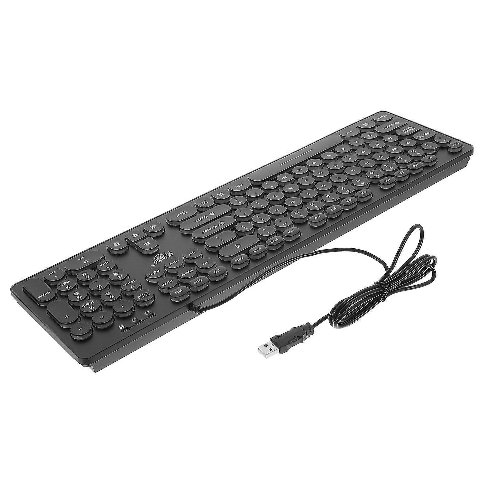 Compact Wired Keyboard Colorful Keyboard For Computer Portable Keyboard Travel Use 17.6×4.9×0.9In Wired Connection Ultra-Thin Membrane 1Pc