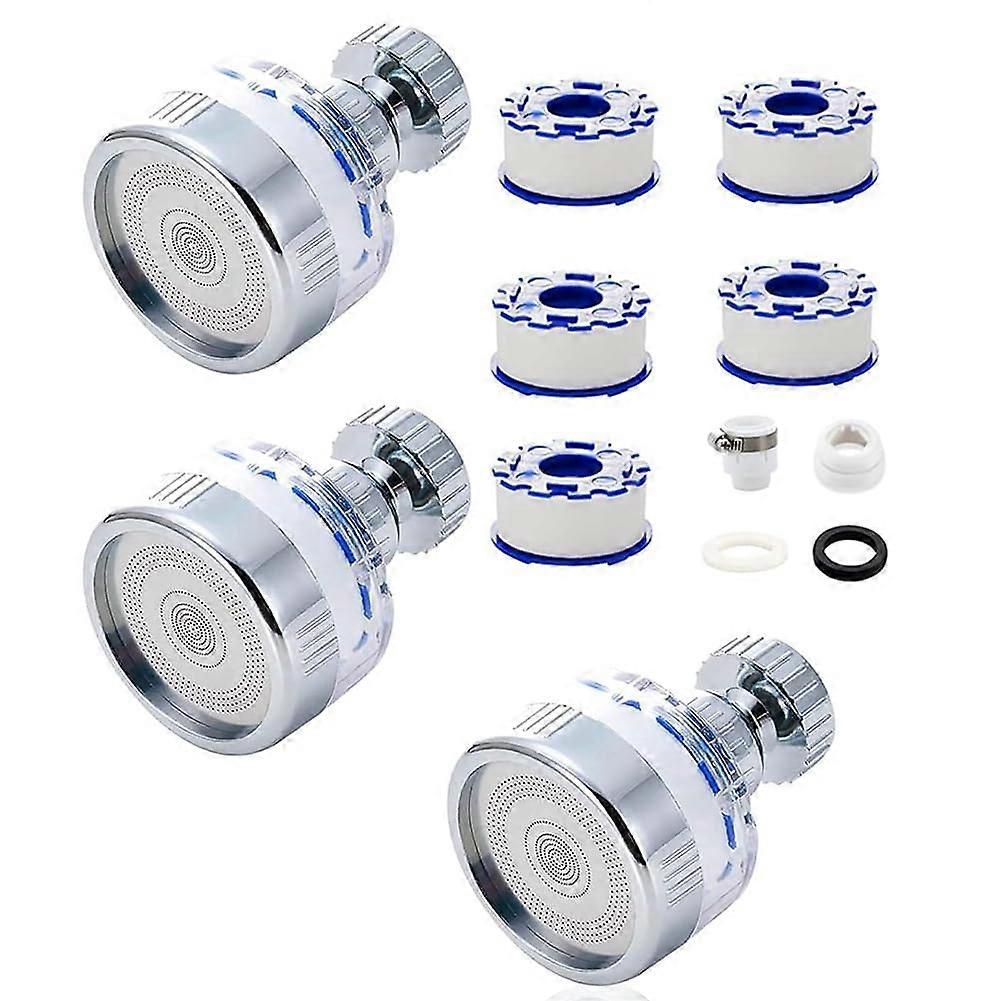 Sink Water Filter Faucet: 360° Rotating Faucet Filter Air Purifier Kitchen Faucet Filtration for Home Bathroom (3Pack)