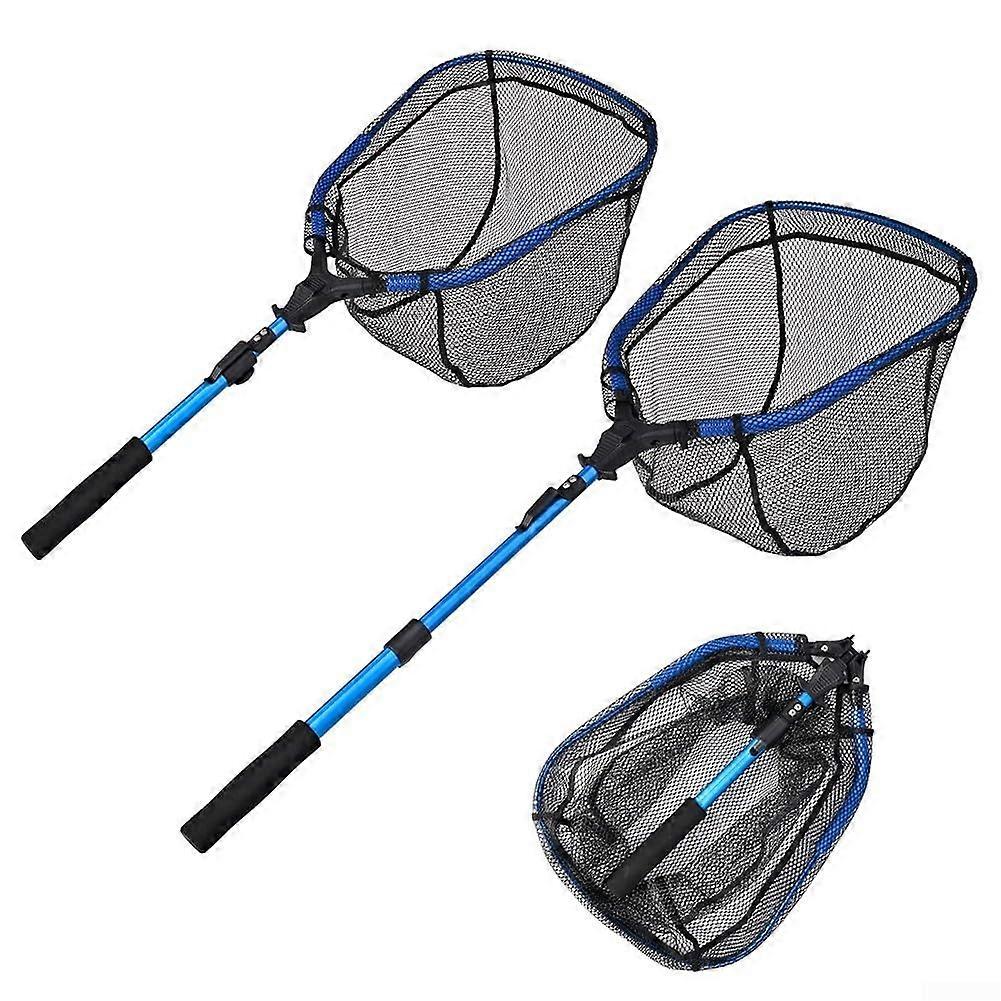 Compact 2piece retractable fishing net for bird fishing and pond activities