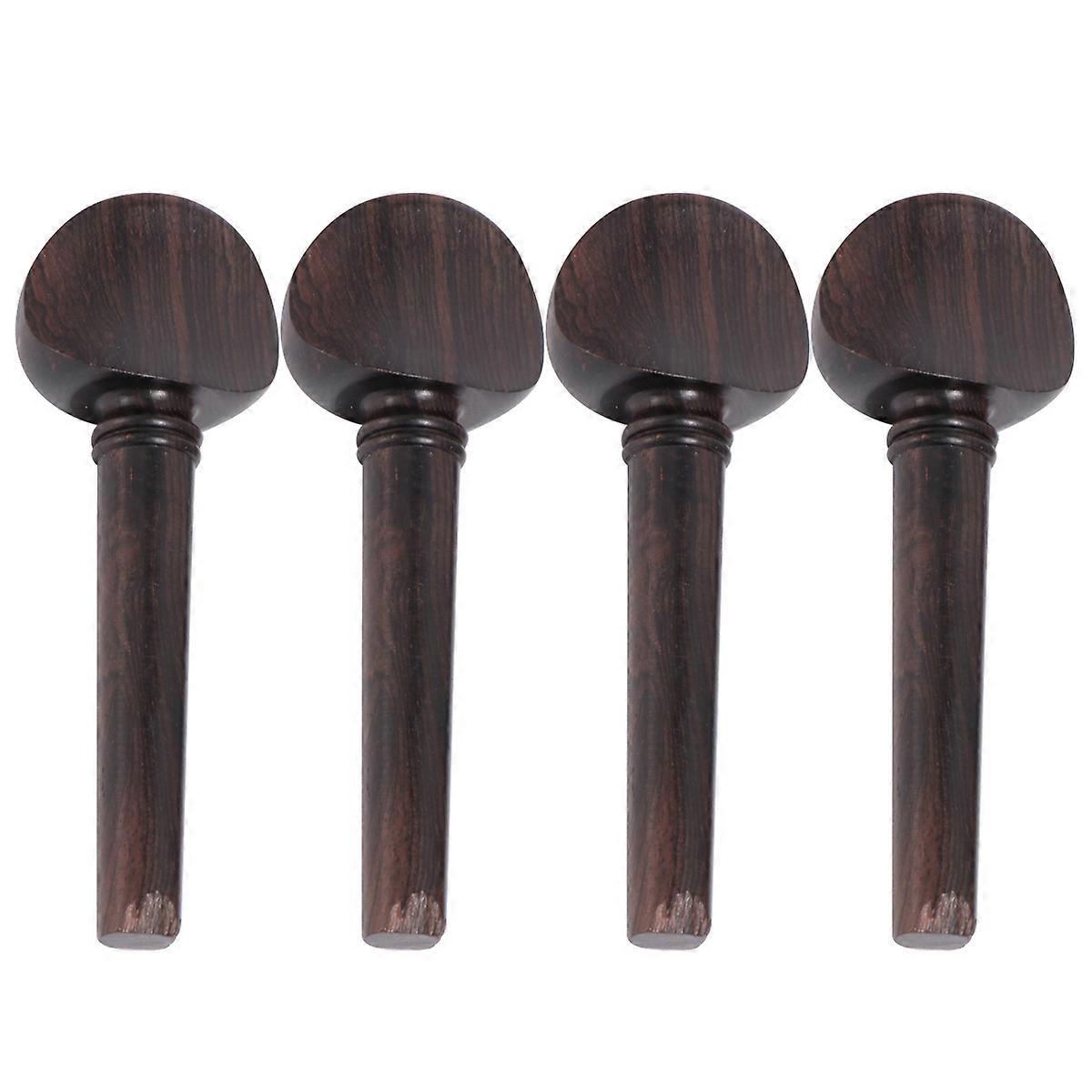 4 قطع من خشب الأبنوس الكمان أوتاد موالفات الملحقات لأجزاء الكمان دبوس الكمان الميكانيكية خشبية سوداء