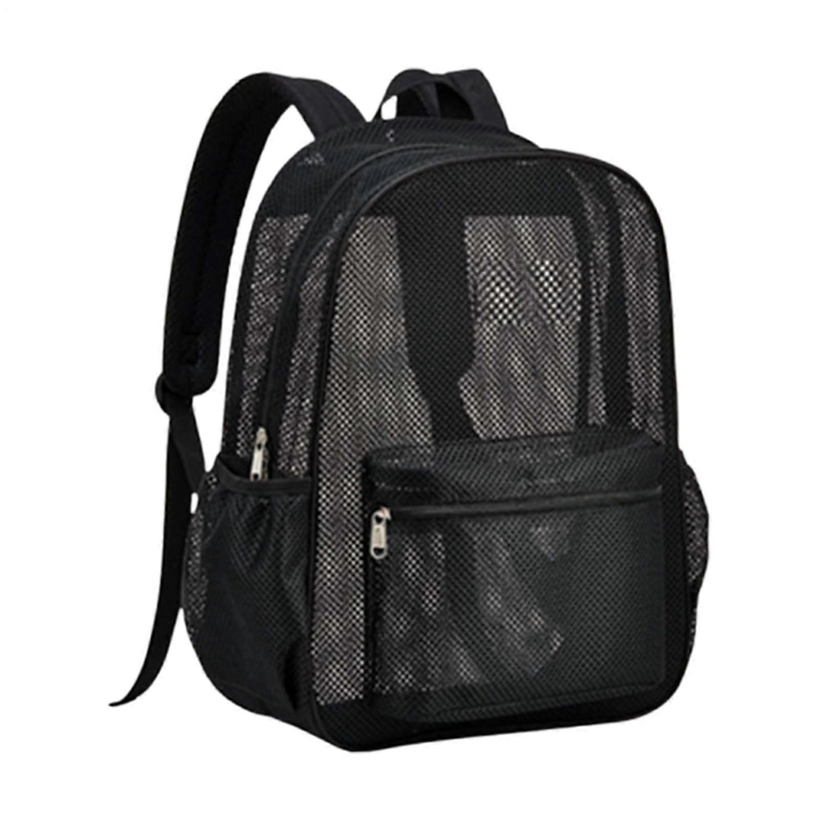 Mesh backpacks for adults – Lightweight beach backpack – Mesh backpacks, clear college backpack for sports